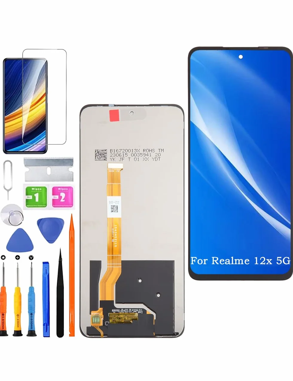 Wyświetlacz LCD do Realme 12x 5G ekran dotykowy digitizer zestaw naprawczy
