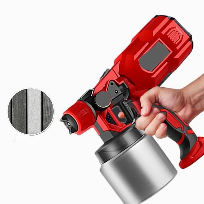 Pistolet natryskowy, Bezprzewodowy elektryczny pistolet natryskowy do malowania w domu, pistolet natryskowy o dużej atomizacji do malowania ścian, mebli i farb lateksowych