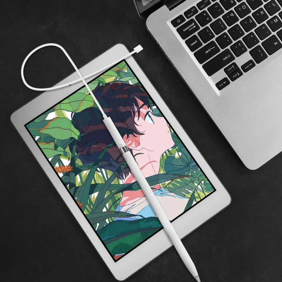 flintronic Kabel do ładowania Apple Pencil, adapter do ładowania typu C, wtyczka kompatybilna z Apple Pencil 1. generacji, kompatybilny z iPad Pro 12,9" 10,5" 9,7" iPad Air 3. generacji