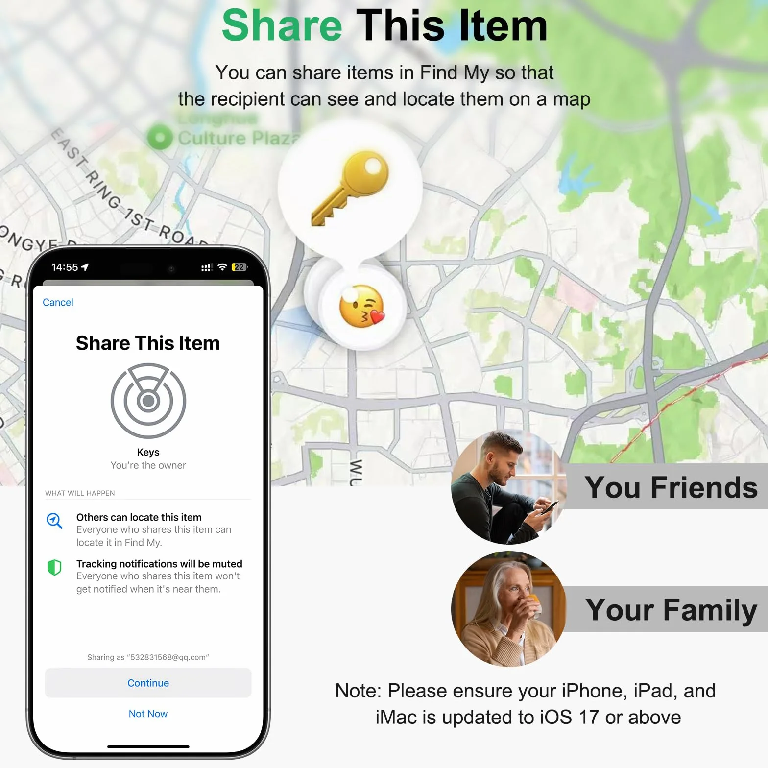 Smart Air Tracker Tag kompatybilny z Apple Where is? (tylko iOS), Smarttag Key finder do kluczy, roweru, portfela, walizki, psów, kotów (Biały, 4-Pack)