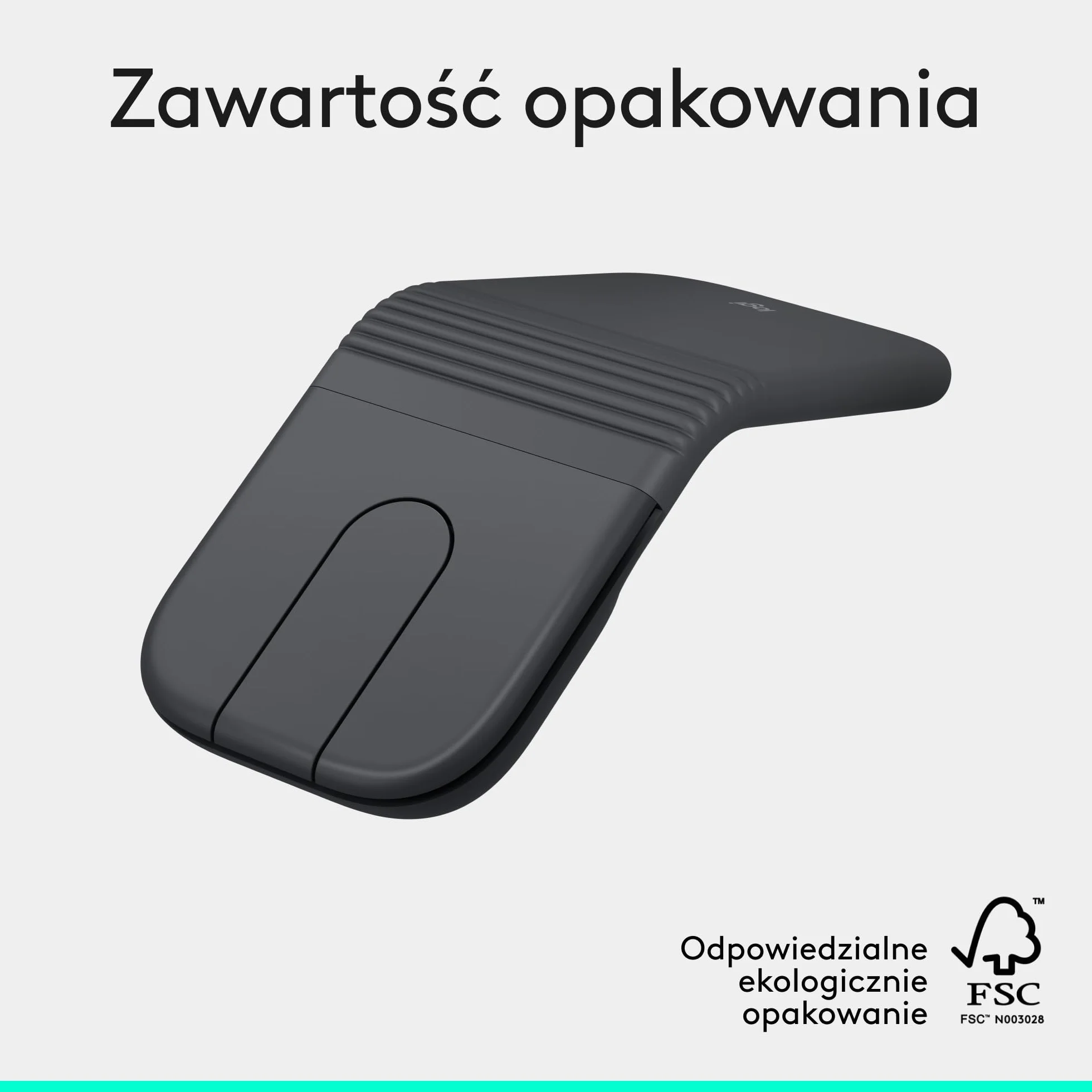 Logitech Mobi Fold przenośna mysz Bluetooth 4K DPI czarna