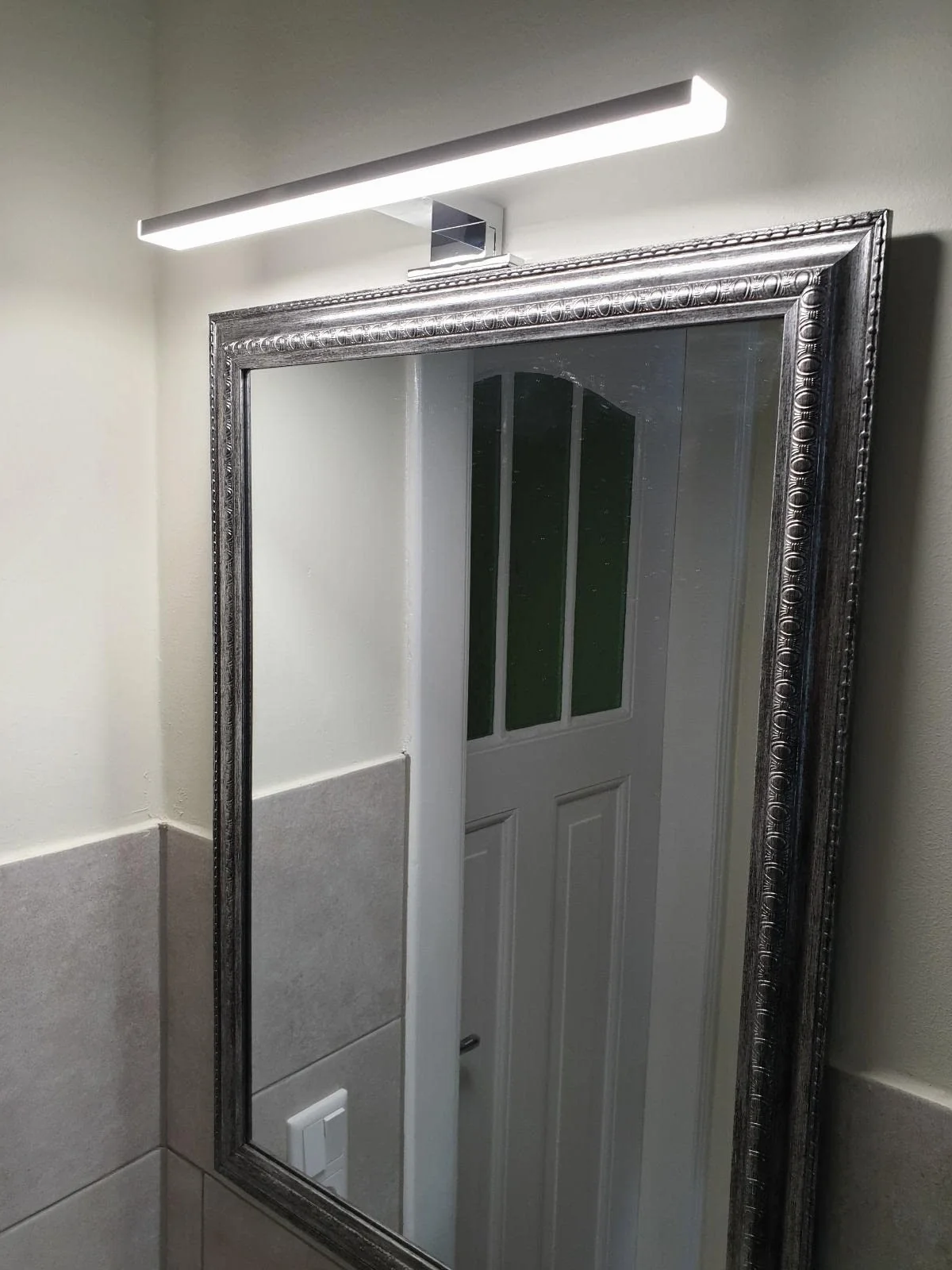 LED Spiegelleuchte Badezimmer 10W 820LM 40cm Kaltweiß 6500K Azhien,3in1 Montage IP44 230V Wandleuchte Spiegellampe 400mm,Kein Flimmern Badezimmerschrank Spiegelleuchten