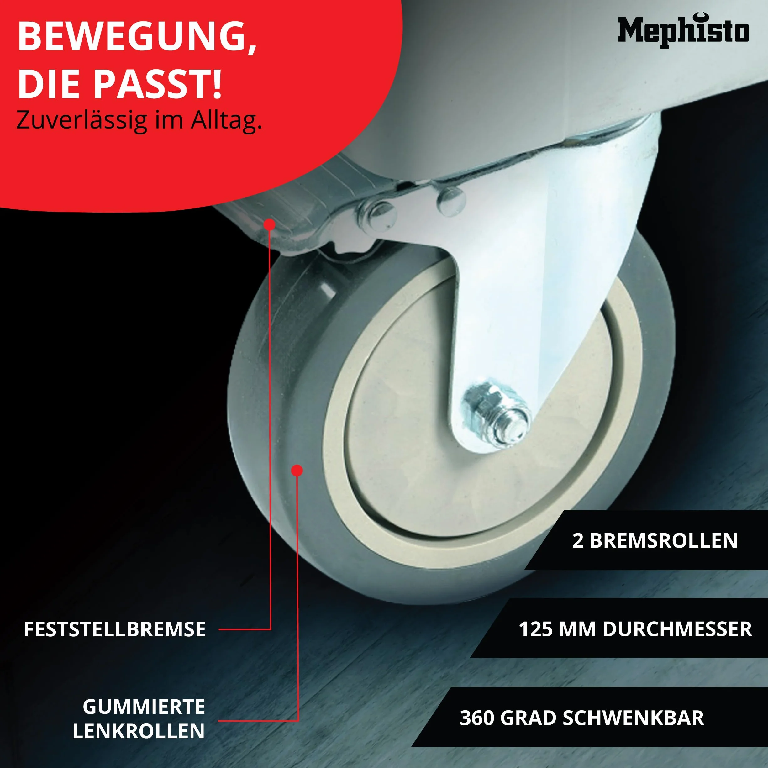 Mephisto XXL Premium wózek warsztatowy z 9 szufladami, bez narzędzi