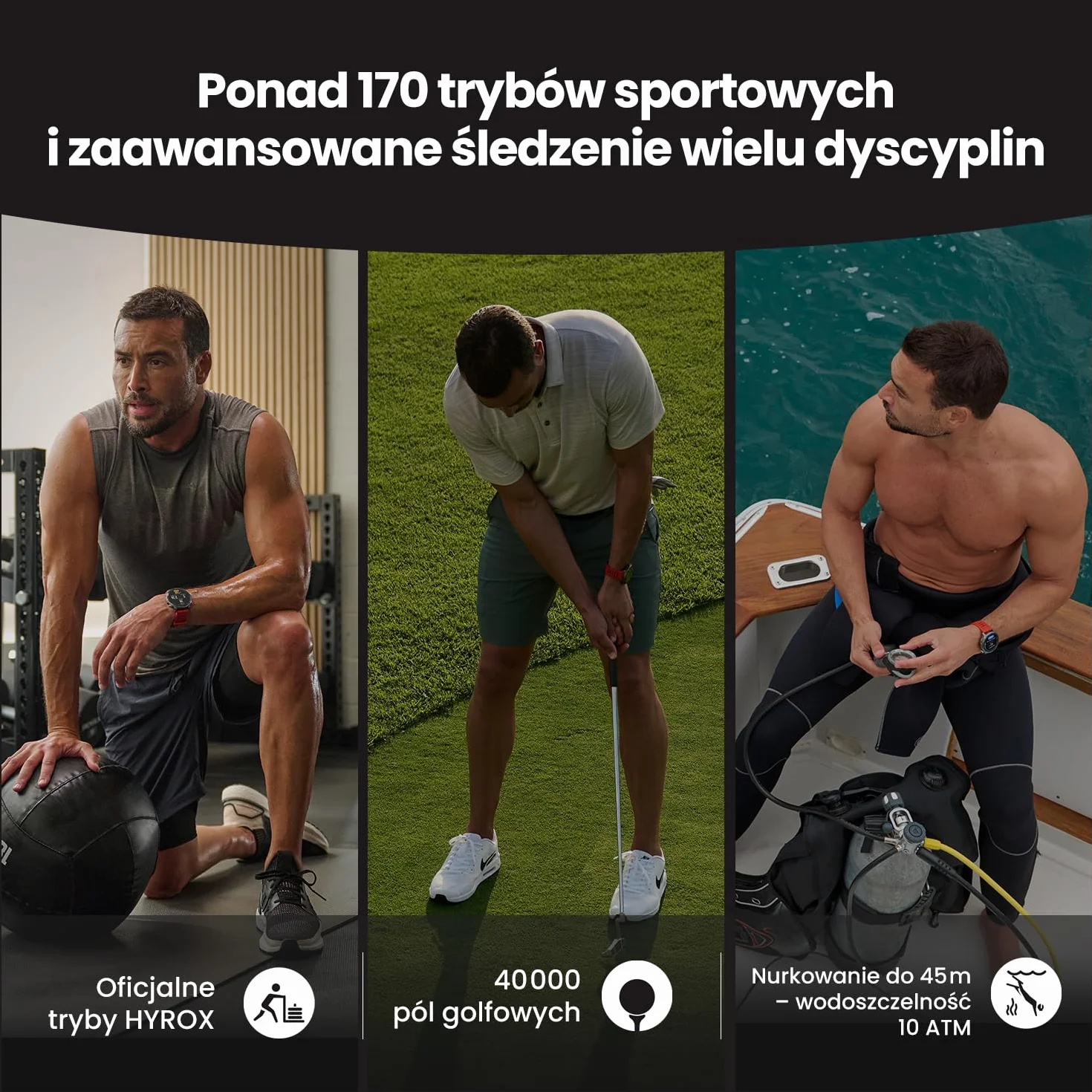 Amazfit Balance 2 Smartwatch 47 mm AMOLED Szkło Szafirowe Dual GPS 21 dni baterii