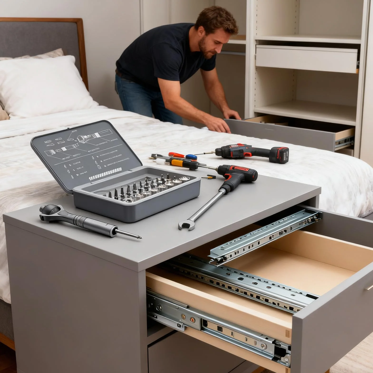 Zestaw śrubokrętów grzechotkowych 40 W 1 Precyzyjny Ergonomiczny | Zestaw Bitów Do Wkrętaka Domowego Dla mechaników, elektryków, elektroników, budownictwa, stolarstwa, hydraulików,