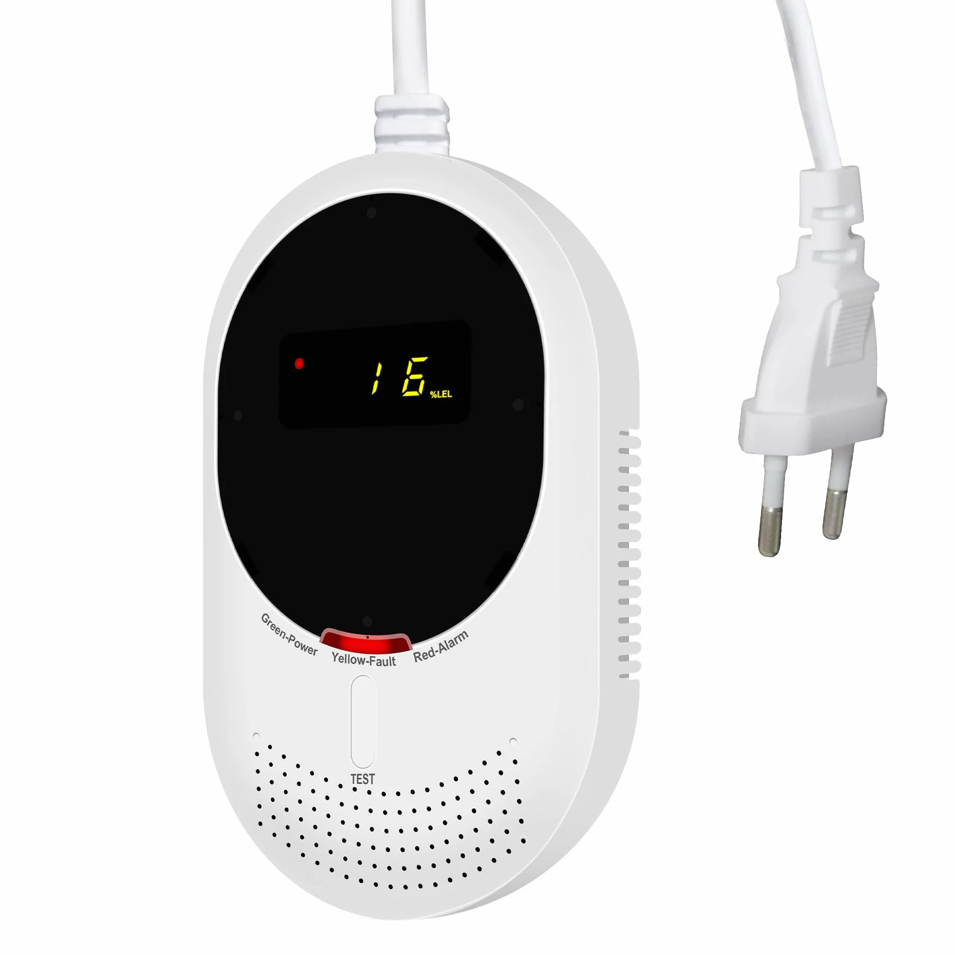 Detektor Gazu i Tlenku Węgla 2w1 z Wyświetlaczem LCD, EN 50291 i EN 50194, Wykrywacz Gazu Paliwowego i CO
