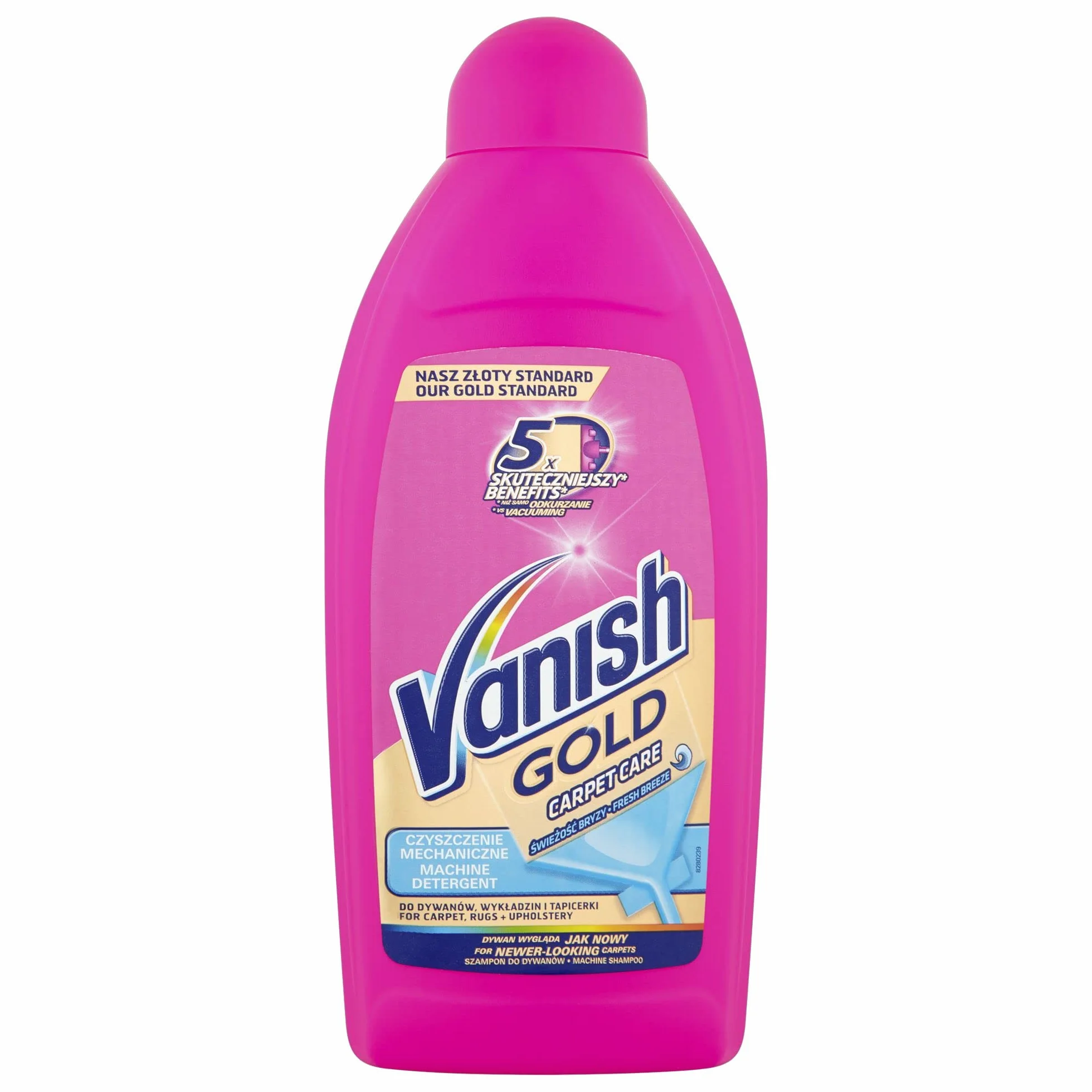 Vanish 3037736 Szampon do Dywanów i Tapicerki do Odkurzaczy, 500 ml, Złoty