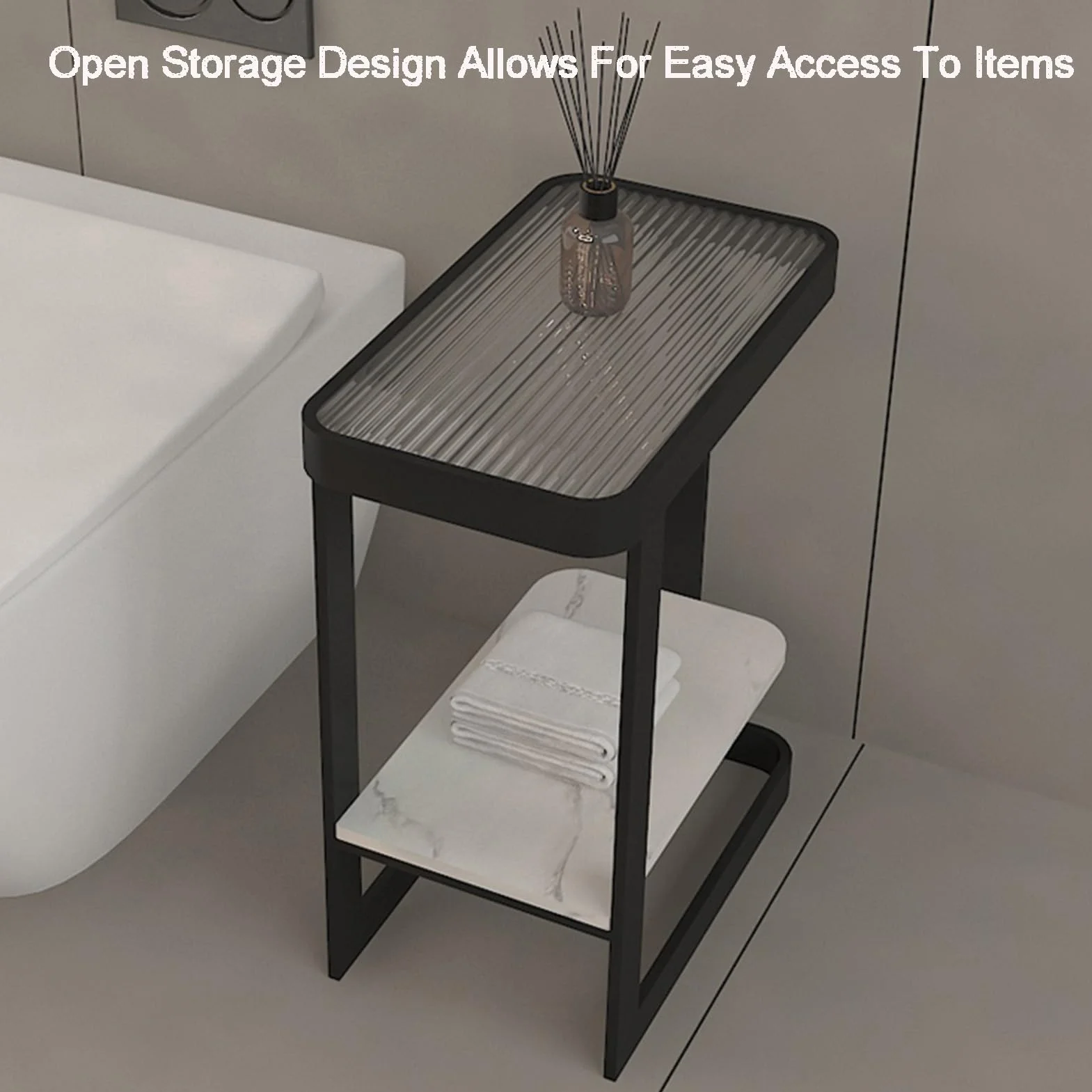 Stojący Wieszak Na Ręczniki, Mały, Mobilny Stojak Na Papier Toaletowy Obok Toalety W Łazience, Na Telefony Komórkowe, Chusteczki, Portfel I Inne Rzeczy(Color2)