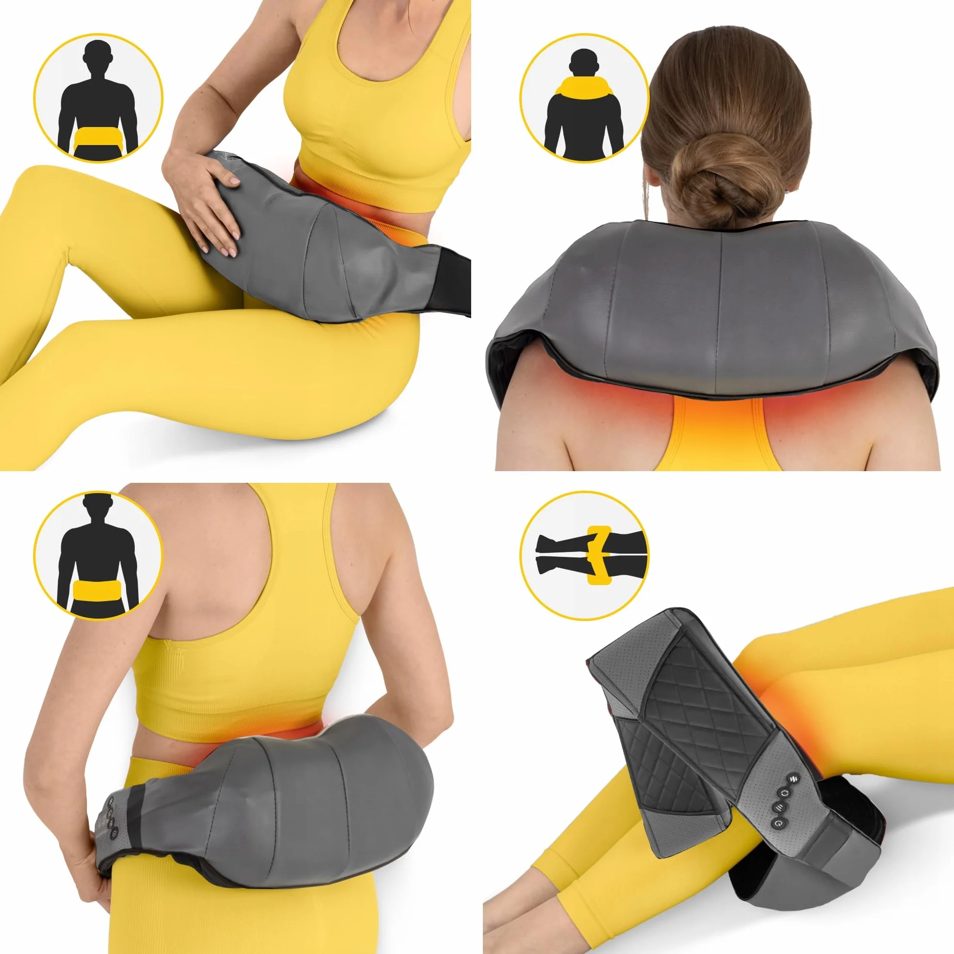 MASAŻER SZYI KARKU SHIATSU LUXURY+ MASUJĄCY GRZEJĄCY ELEGANCKA TORBA ZESTAW
