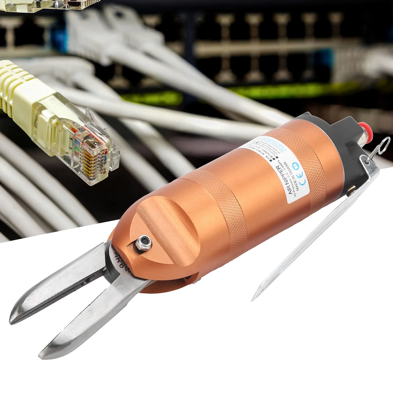 Pneumatyczne szczypce do zaciskania SustVita KP-773 Szczypce powietrzne z korpusem ze stali stopowej i 2 portami do cięcia drutu miedzianego i żelaznego w montażu elektroniki