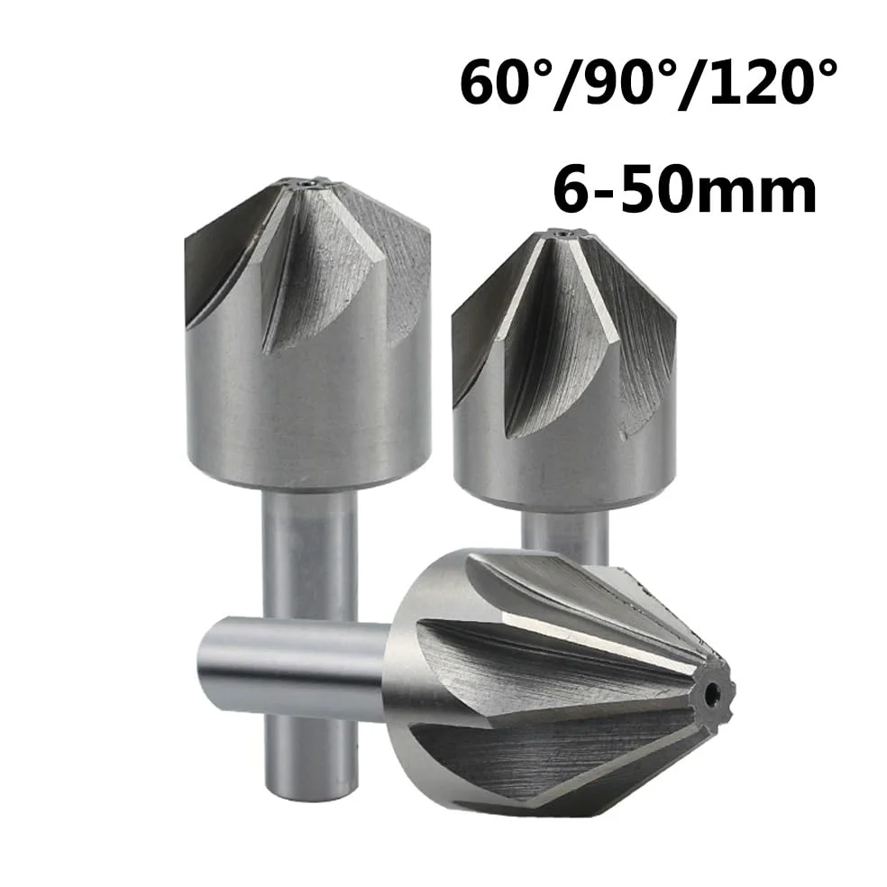 1 sztuk 6-50mm HSS 6/8 flet 60/90/120 stopni fazowanie wiertła rozwiercające bity (6/8/10/12.5/14/16/18/20/22/25/30/32/35/40/45/ 50mm)(35mm(120 Degree))