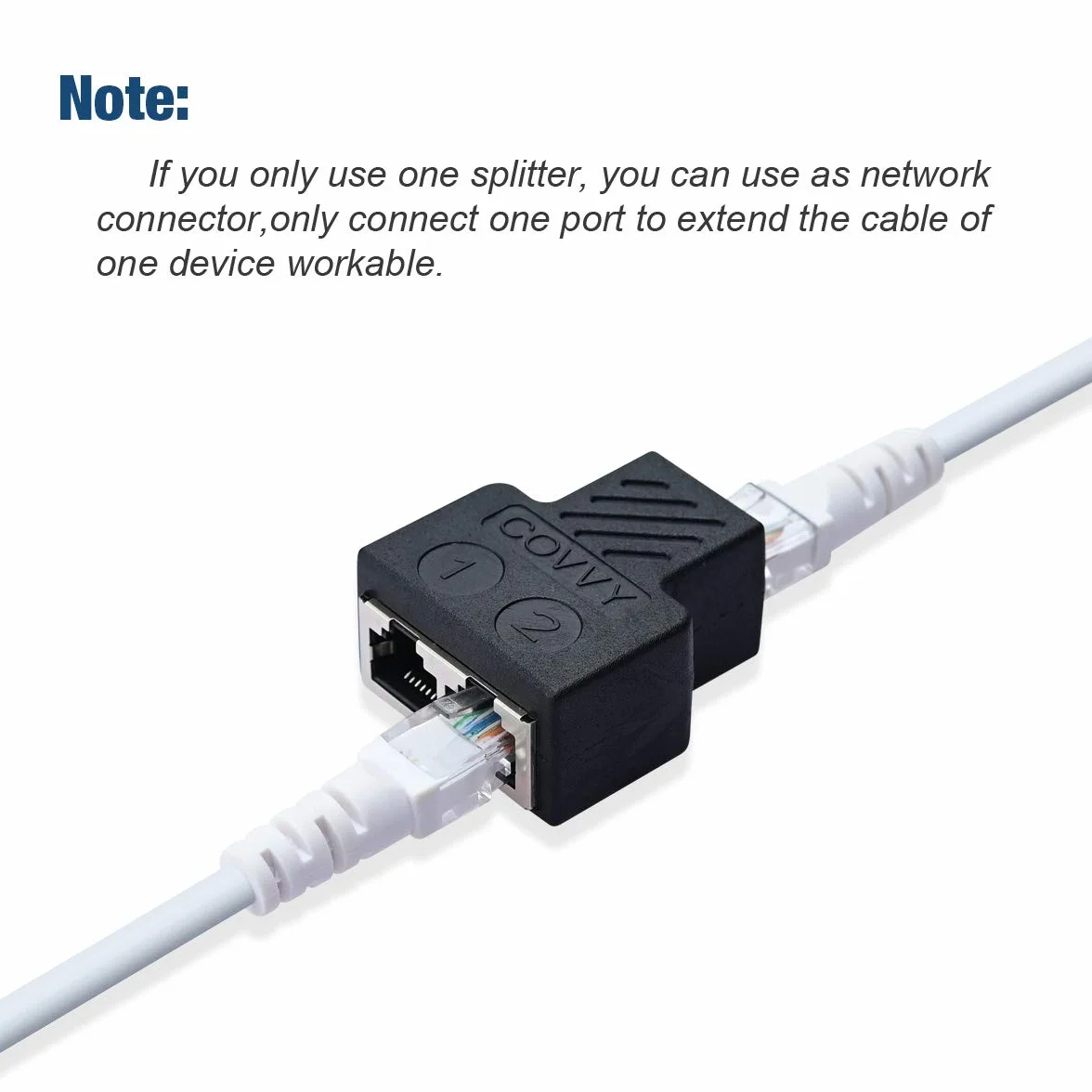 rozdzielacz RJ45 konektor żeński; adapter sieciowy 1 do 2 złącze żeńskie CAT 5/CAT 6 LAN kabel Ethernet podwójne gniazdo adapter