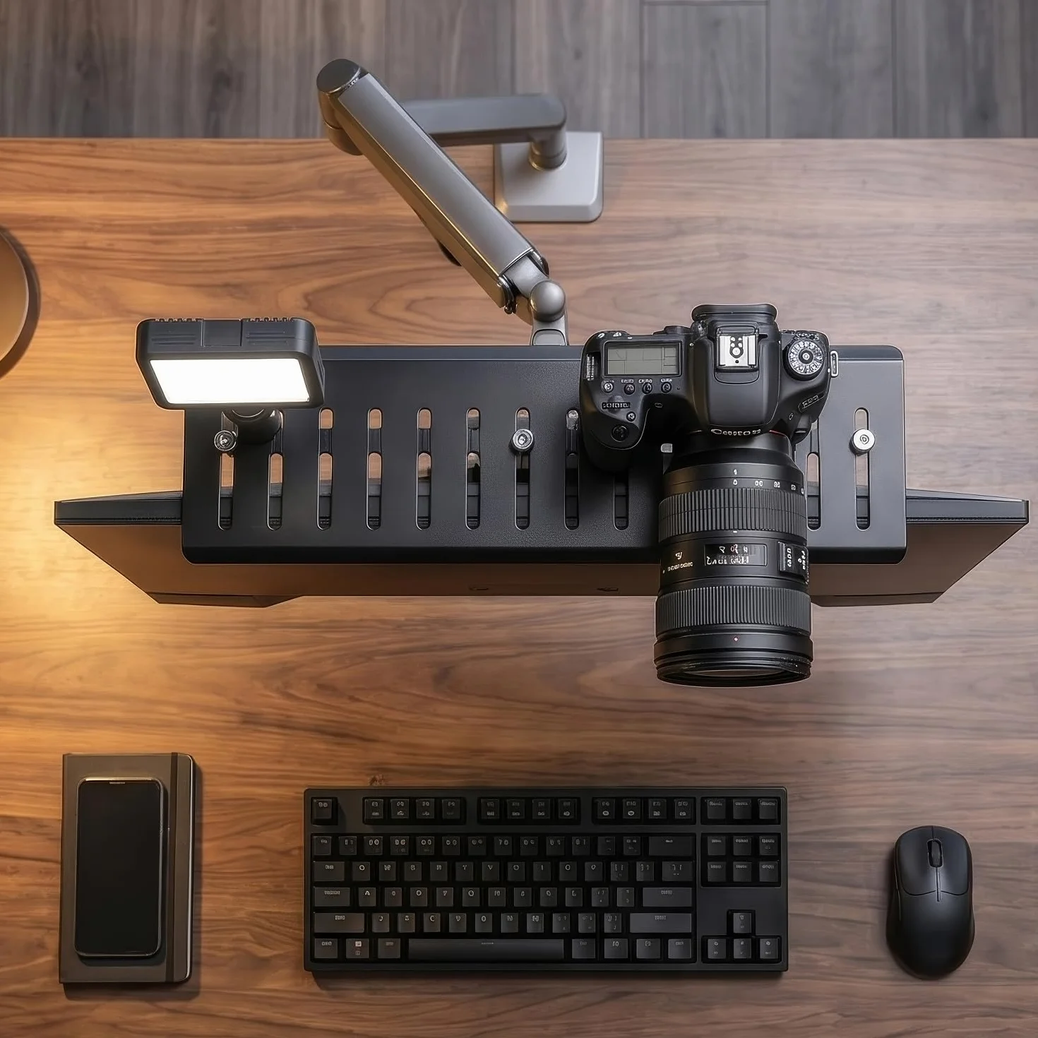 RS464 Uchwyt na Aparat Kamerę Naświetlacz All-In-One VESA 100x100