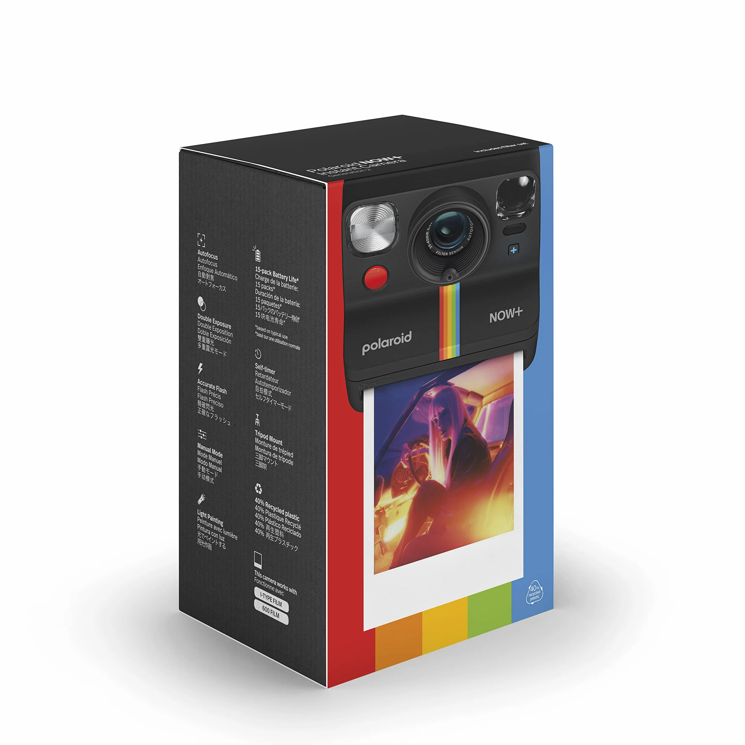Polaroid Now+ Gen 2 Aparat Natychmiastowy Czarny 15 x 11,2 x 9,4 cm