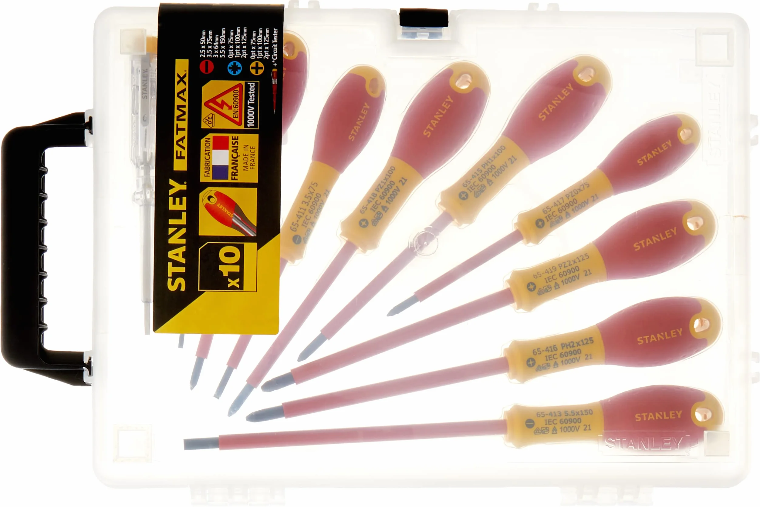 Stanley Fatmax 0-62-573 zestaw śrubokrętów, wielokolorowy, zestaw 10 sztuk