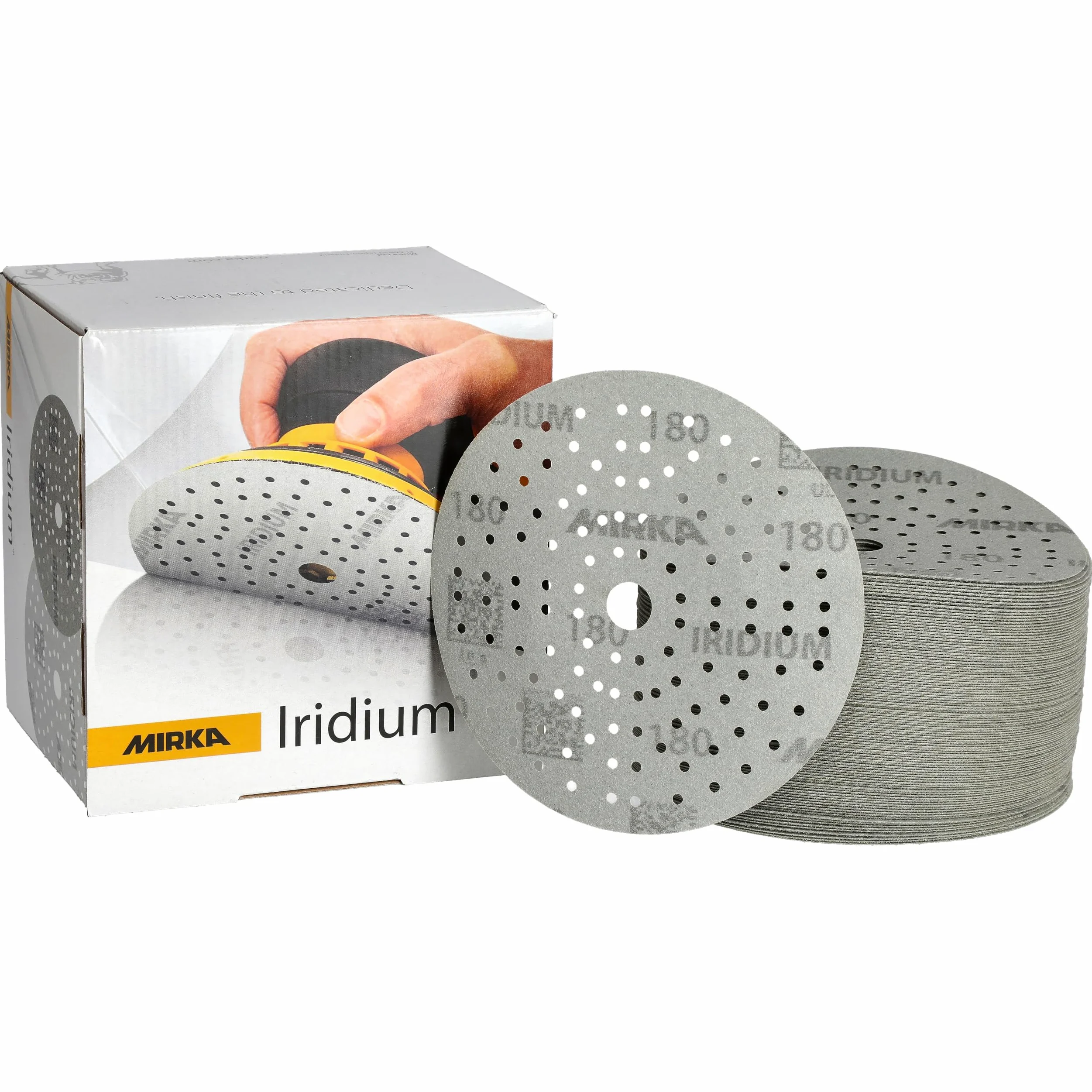 Mirka papier ścierny Iridium 150 mm rzep 121 otworów 180 ziarnistość