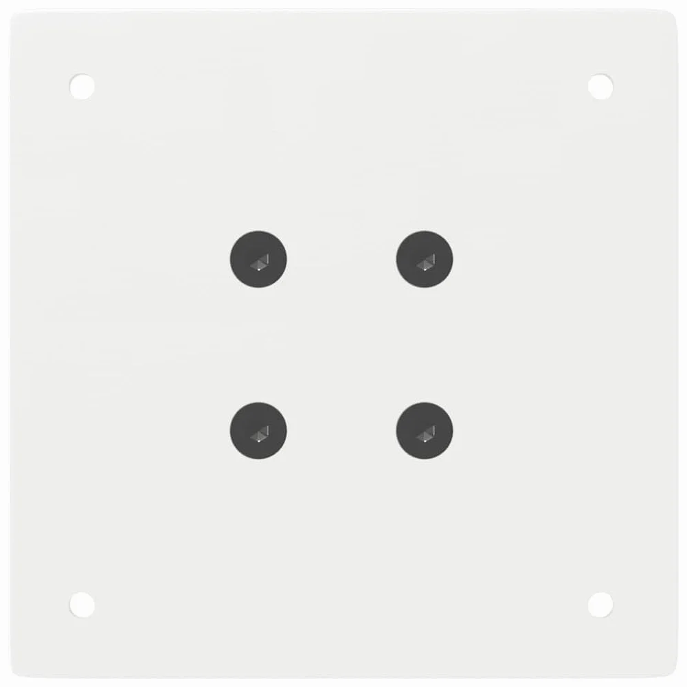 Nogi stołowe do konsoli 4 sztuki białe 72 cm stal | Malowane proszkowo, odporne na zarysowania gumowe podkładki, śruby w zestawie, wsporniki 100 x 100 mm