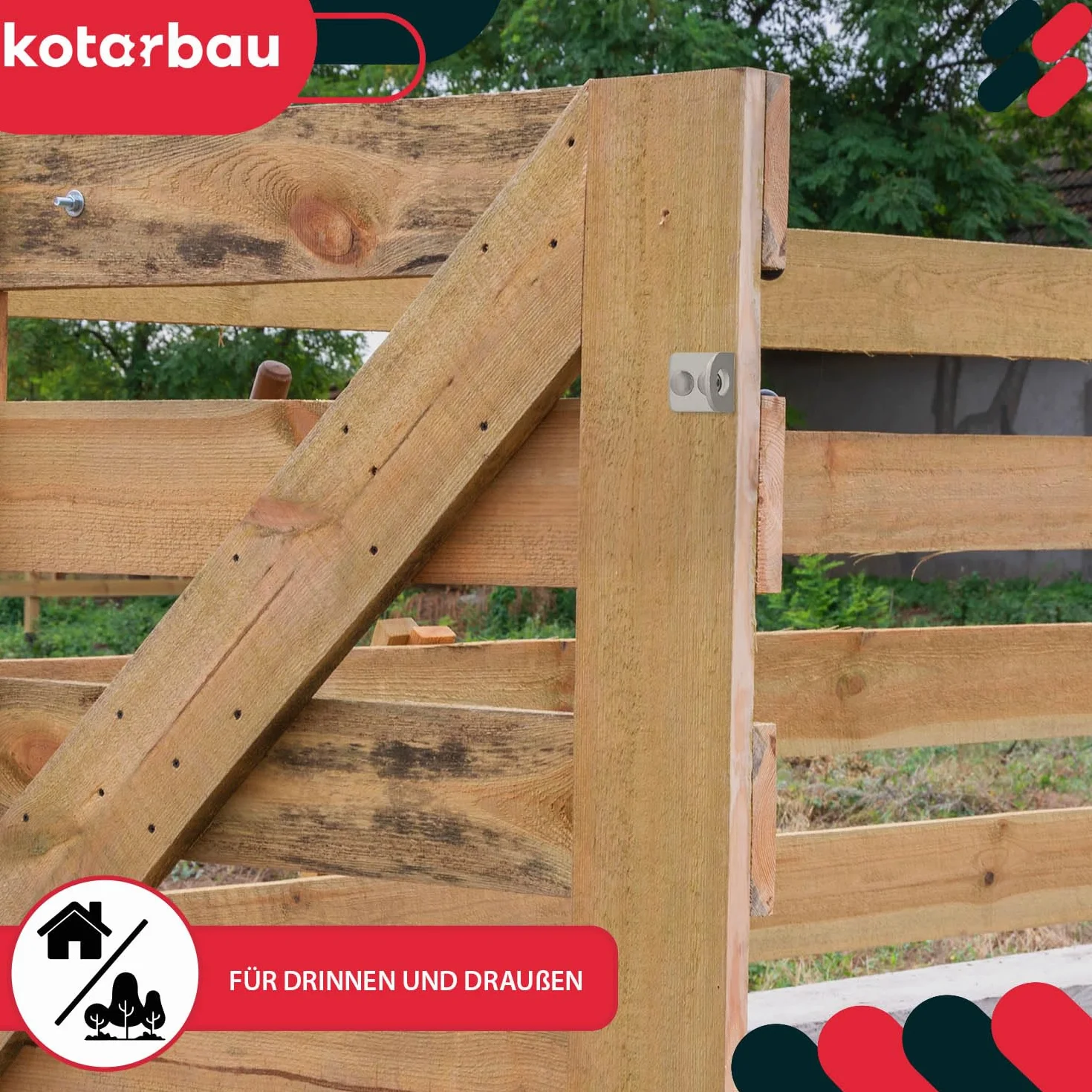 KOTARBAU 30 mm zamknięcie piwniczne, zabezpieczenie do kłódki, okucia drzwi, kłódki, przykręcanie