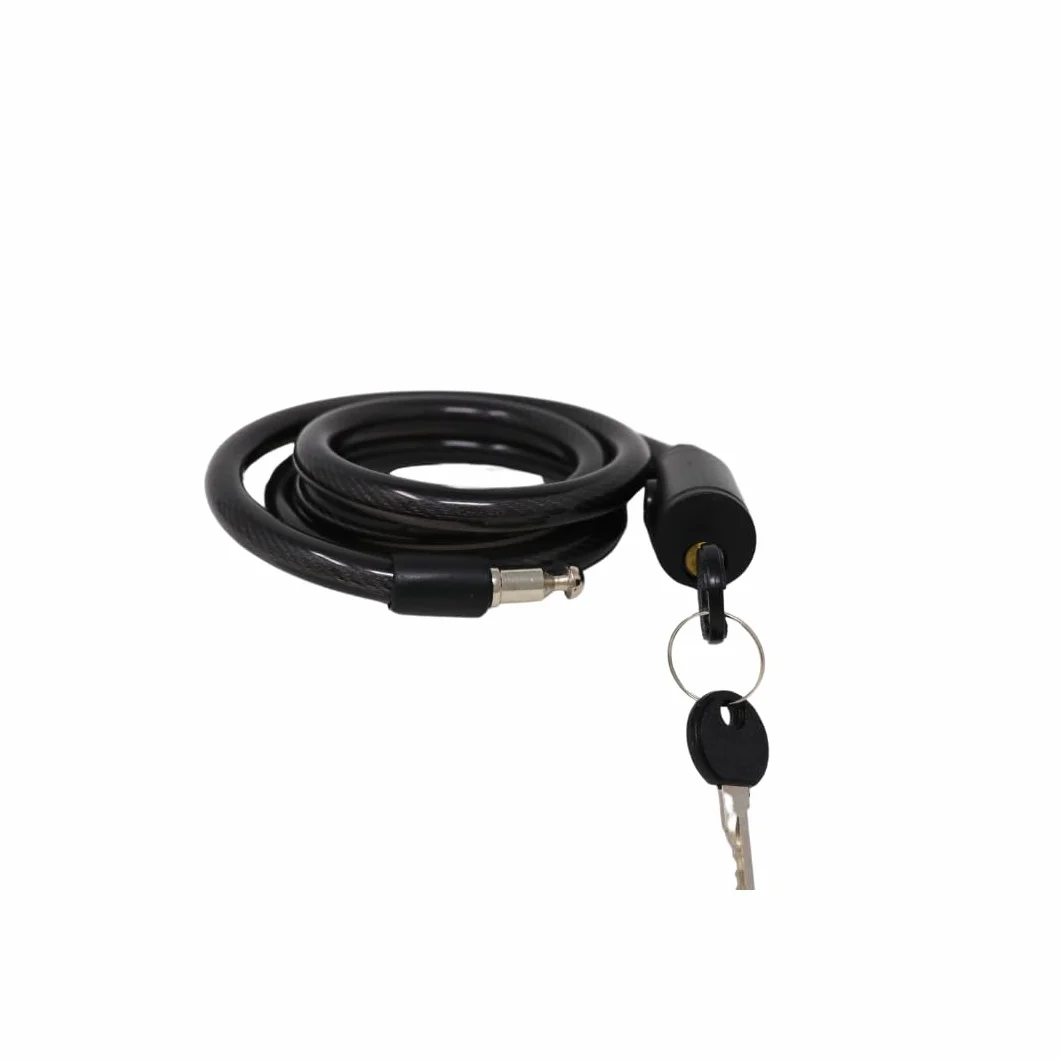 Stahlex zapięcie na kabel 390 z uchwytem – 120 cm zapięcie rowerowe z kluczem | kabel stalowy 12 mm, kolorowy i elastyczny | w zestawie 2 klucze i uchwyt | do roweru, roweru elektrycznego, skutera