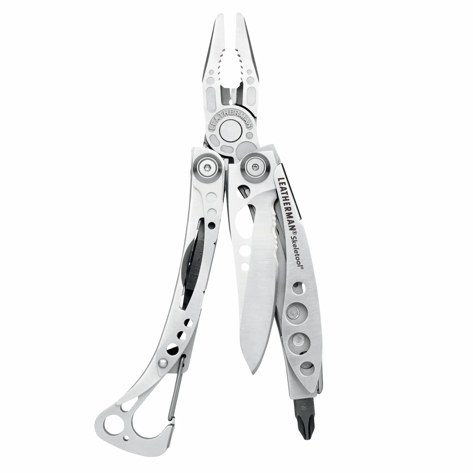 LEATHERMAN - Skeletool narzędzie wielofunkcyjne, lekkie i kompaktowe, z 7 ważnymi narzędziami, stal nierdzewna | Lekki Multitool z 7 Niezbędnymi Narzędziami