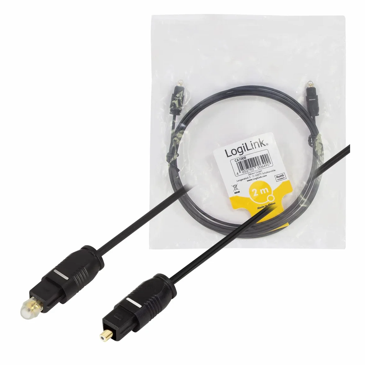 Logilink CA1008 Kabel Optyczny, Czarny, 2 m
