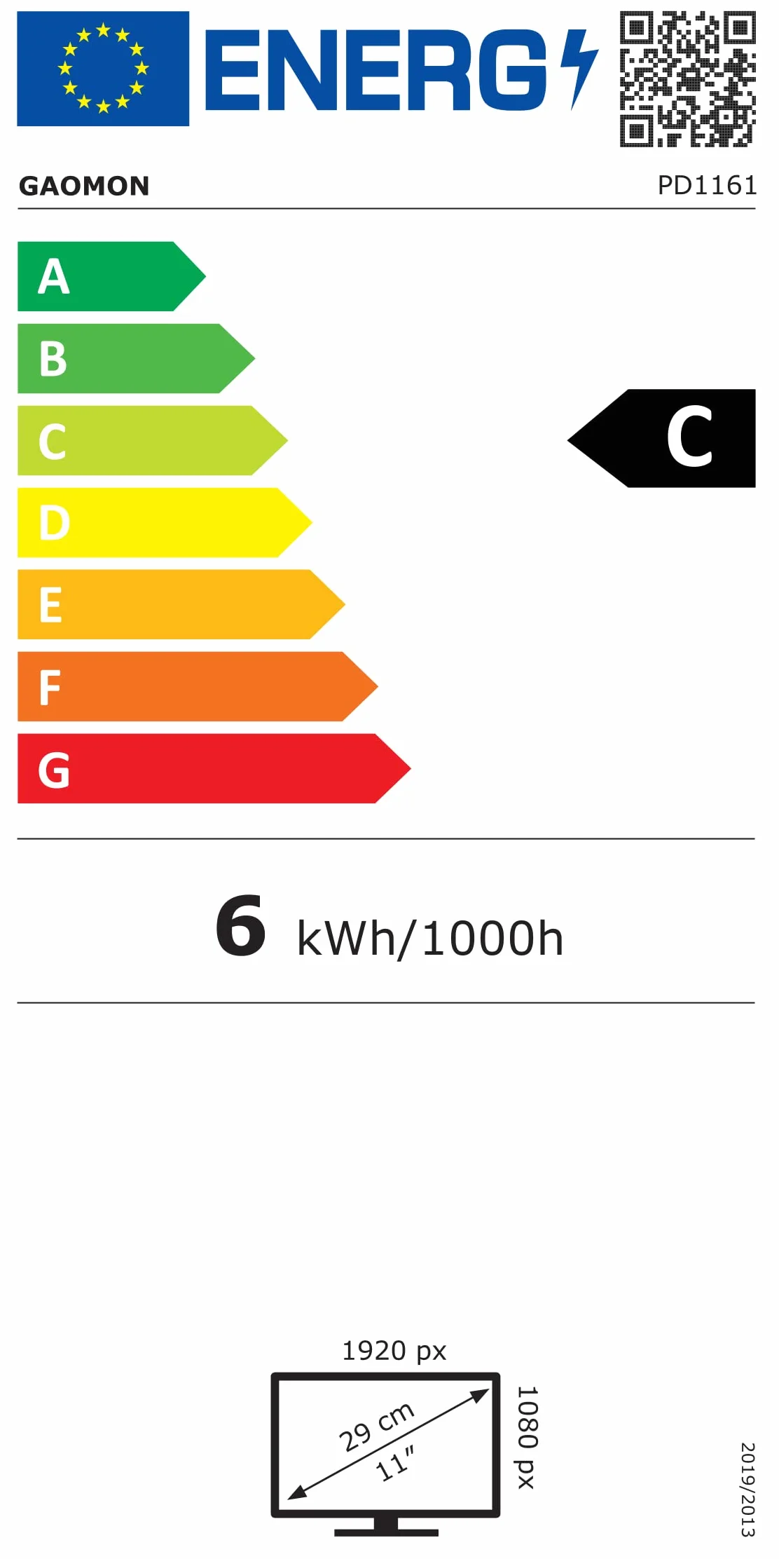 GAOMON PD1161 graficzny tablet rysunkowy z monitorem HD o przekątnej 11,6 cala i rysikiem 8192 poziomów, niewymagającym baterii, do projektowania artystycznego