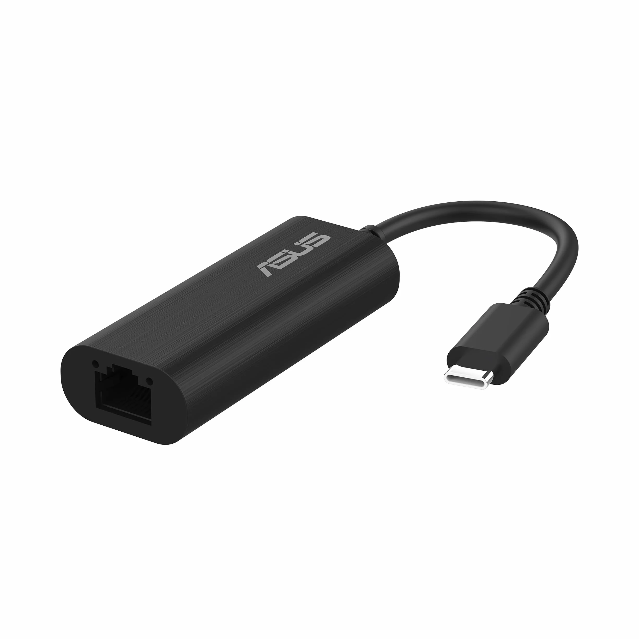 ASUS USB-C2500 V2, adapter Ethernet 2,5 G, kompatybilny z 2,5 G/1 G/100 Mbps, łatwa instalacja, szeroka kompatybilność dzięki portowi USB, kompaktowy i odpowiedni do podróży, czarny