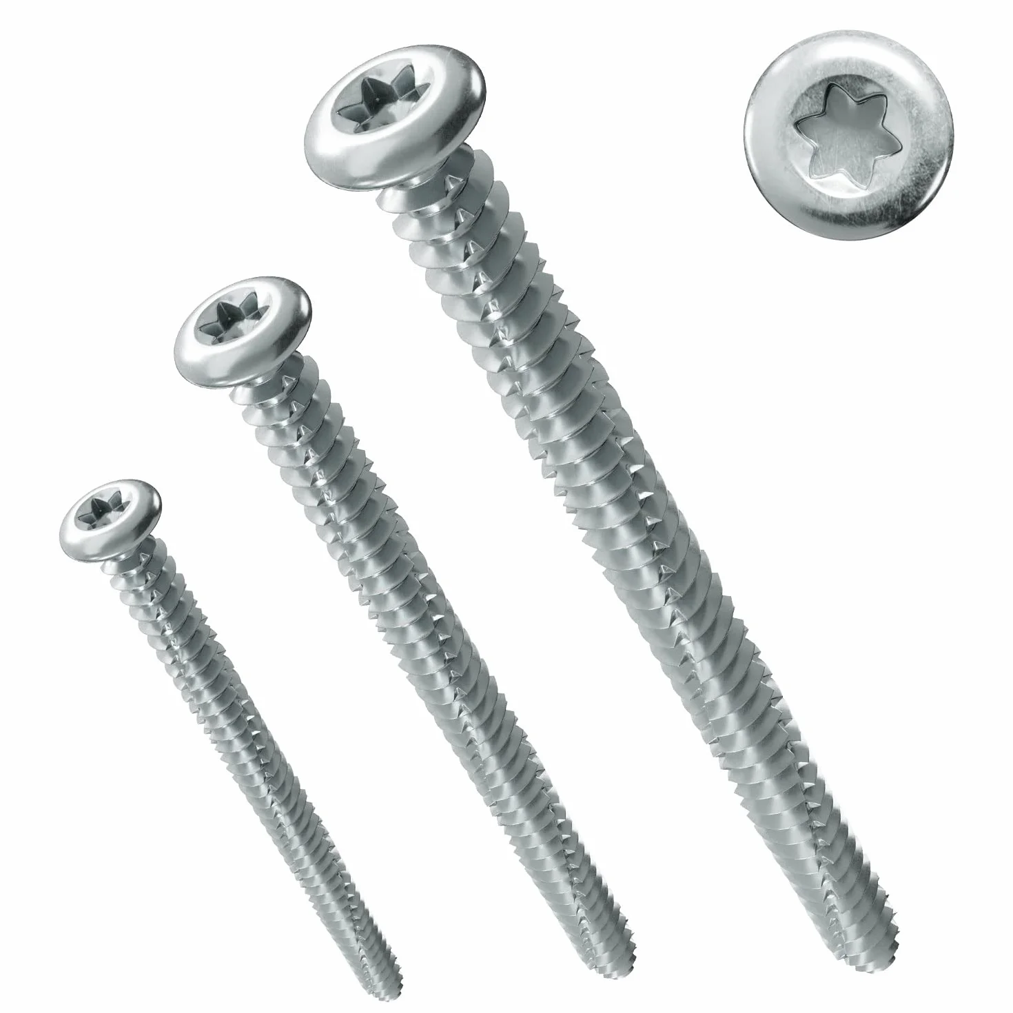 PARCO Śruby do ram okiennych z okrągłą główką 7,5 x 182 mm | Pan Head | do budowy okien | TX30 100 sztuk