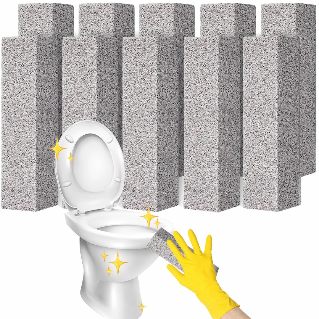 Pumice Stone środek do czyszczenia WC z pumeksem – skuteczny środek do czyszczenia toalety z kamienia moczowego i kamienia – uniwersalny blok do czyszczenia WC i bloku do czyszczenia grilla (10 sztuk)