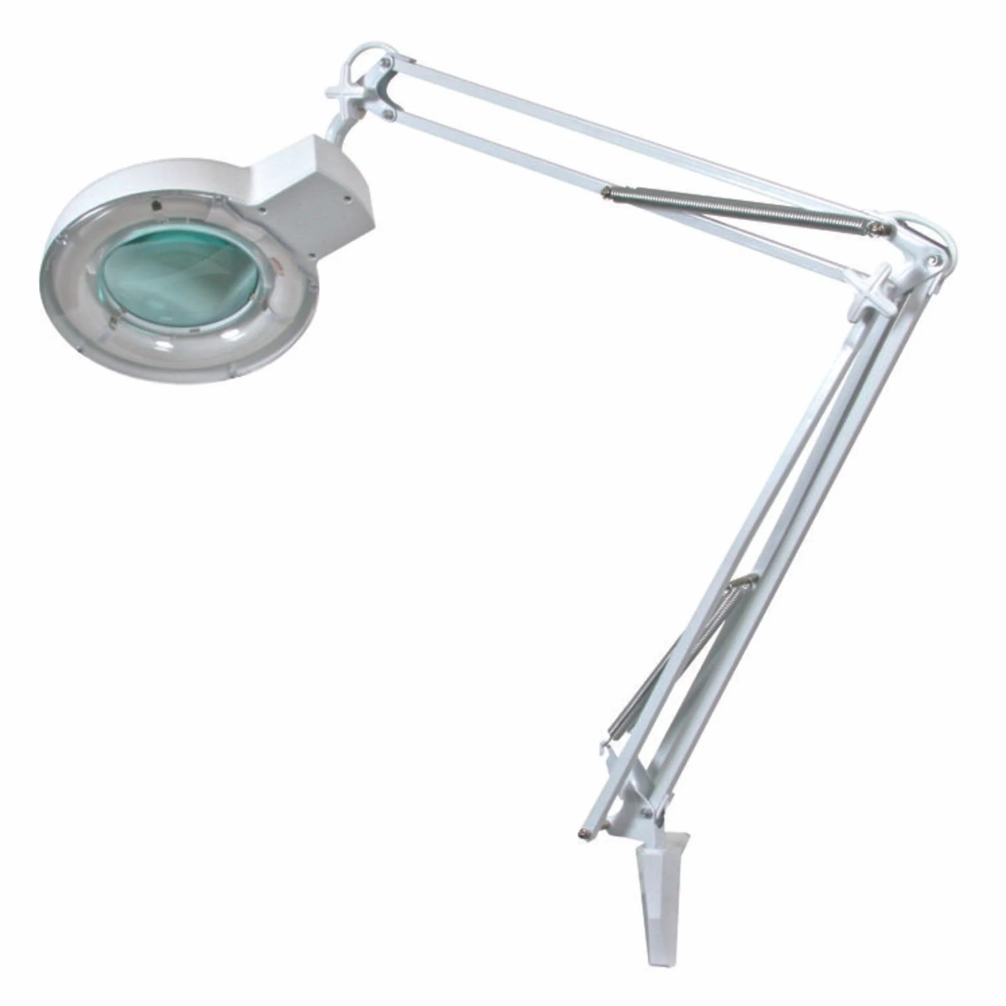 Velleman Lampa z lupą i zaciskiem, oświetlenie 22 W z ramieniem obrotowym, powiększenie 2,25x, soczewka 5 dioptrii 120 mm, do hobby, czytania i prac precyzyjnych
