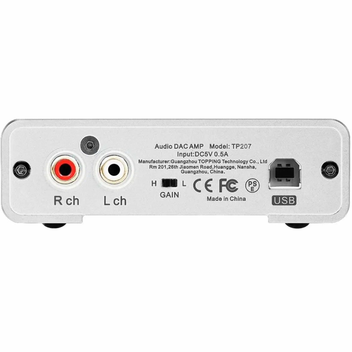 Topping DX1 DAC/Amp do słuchawek kompaktowych, Kolor Srebrny