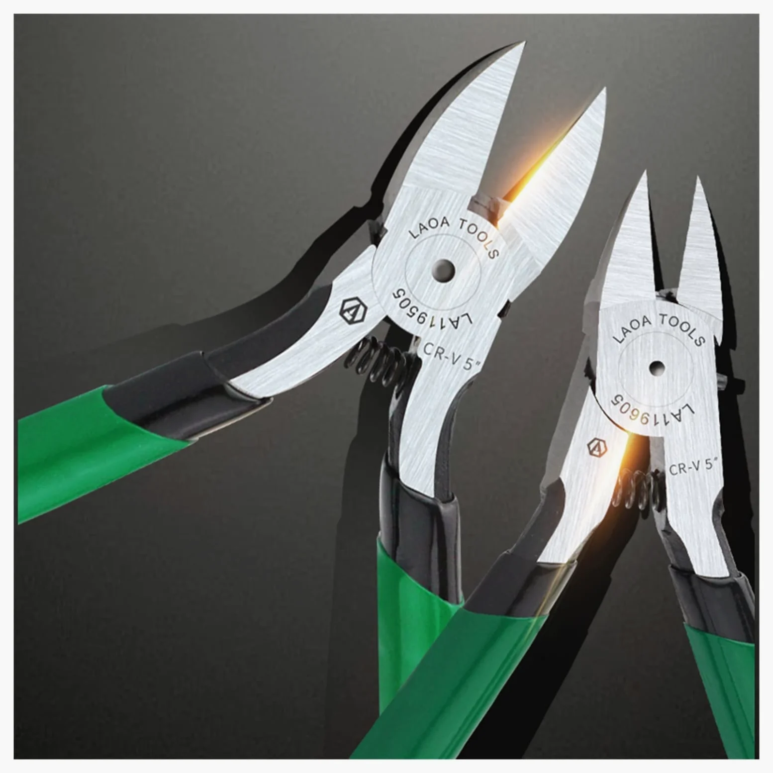 JINGYAN Szczypce 5 Inch Electrical Scissors Cr-V Diagonal Pliers Iron Wire Copper Cutters With Labor-saved Spring