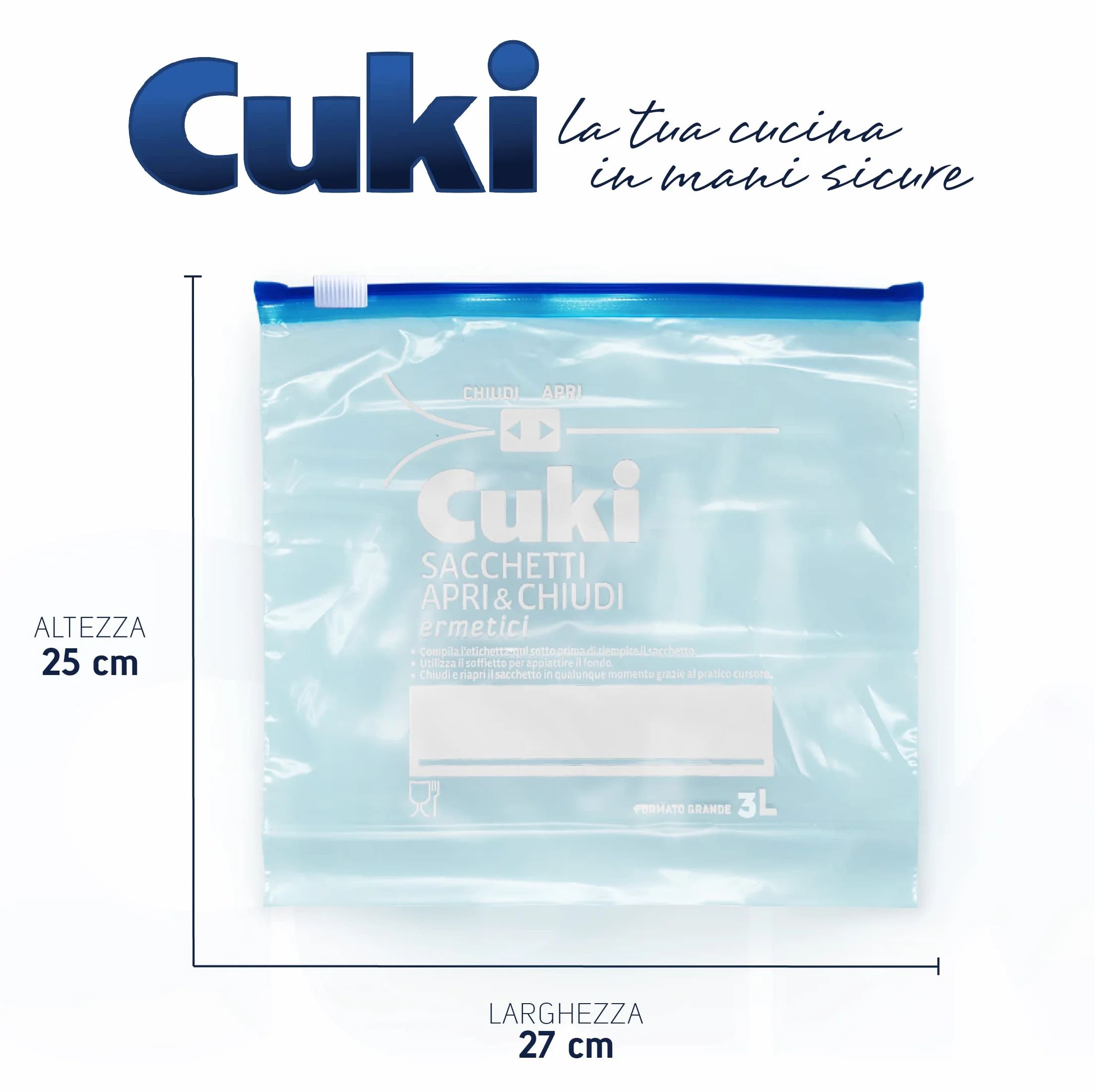 Cuki 10 sztuk, 3 l, 27 x 25 cm, hermetyczne woreczki bąbelkowe, duże tworzywo sztuczne, przezroczyste