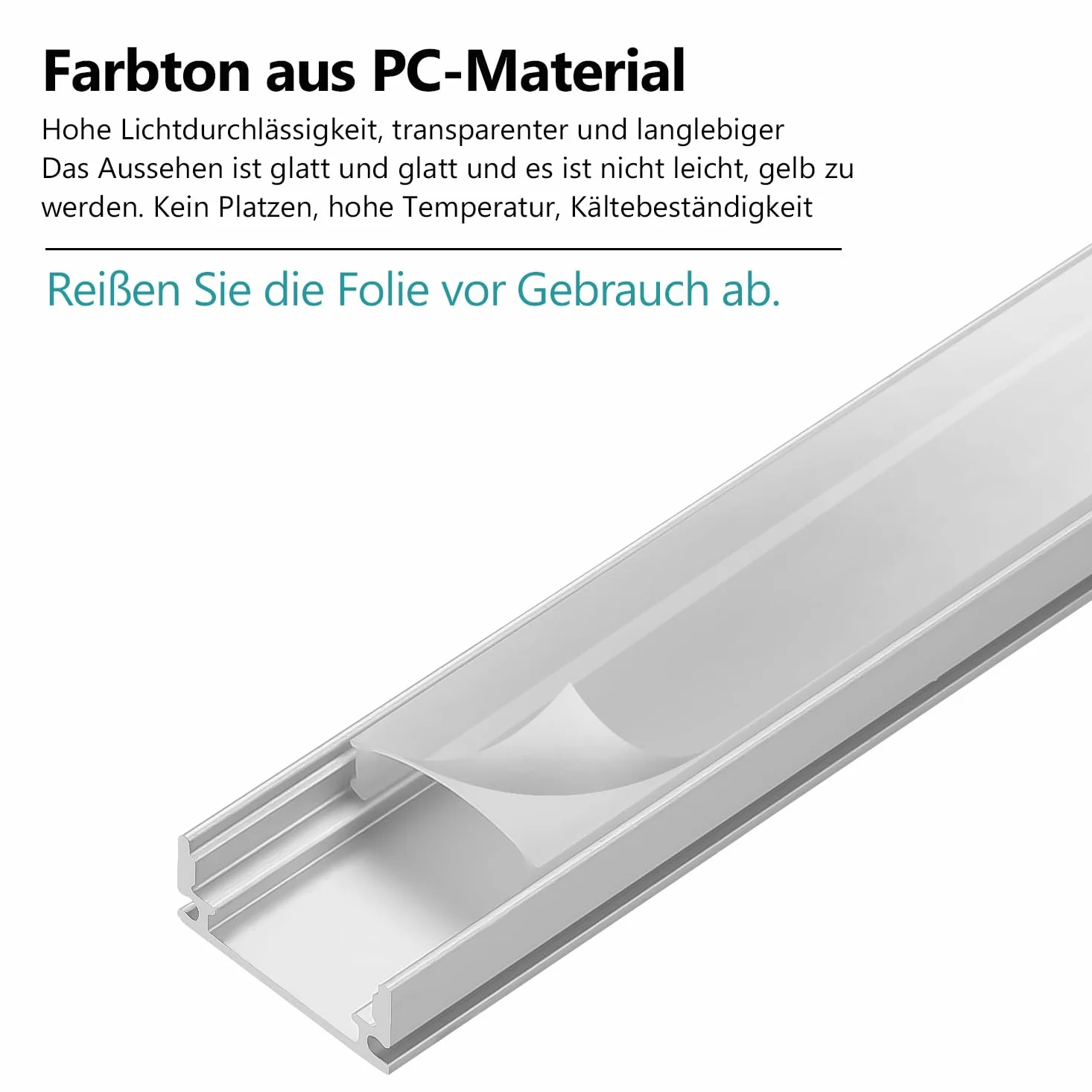 Profil aluminiowy 30 x 1 m profil LED w kształcie litery U z osłoną, zaślepkami i klipsami montażowymi, szyna LED kanał LED do taśm LED