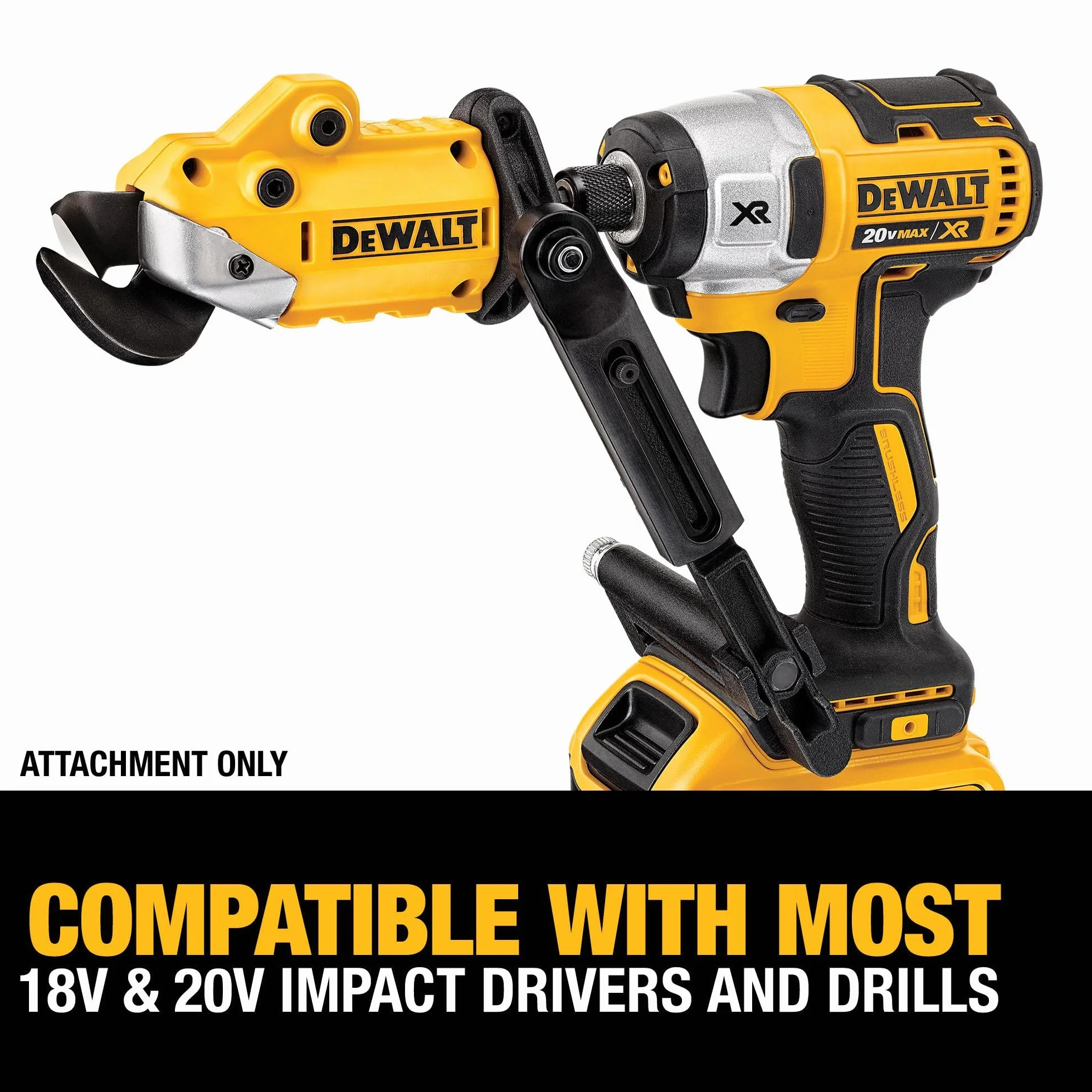 DEWALT DWASHRIR Metalowe nożyce mocujące, gotowe do uderzenia, czarny/żółty