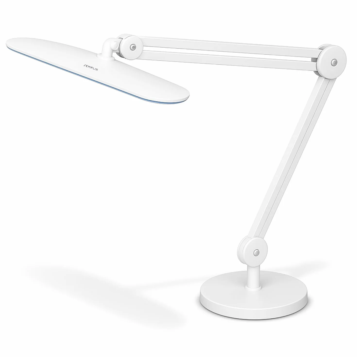 SEMPLIX Lampa robocza LED biała: (117 szt. LED, 4-krotne ściemnianie) z podstawą stołu i ramieniem lampy o regulowanej wysokości