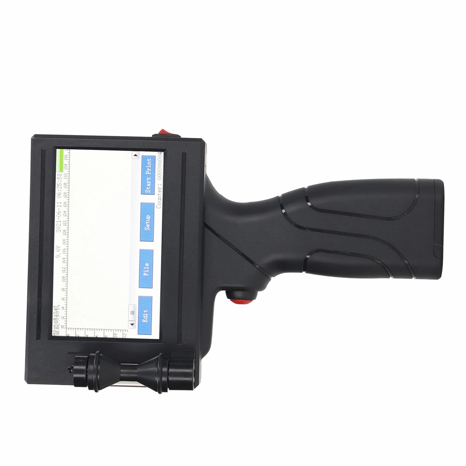 Ręczna Drukarka Atramentowa, Ręczny Pistolet do Drukarek Atramentowych SC18 12,7 Mm z Ekranem Dotykowym LED o Przekątnej 4,3 Cala, Przenośna Maszyna do Kodowania Atramentowego