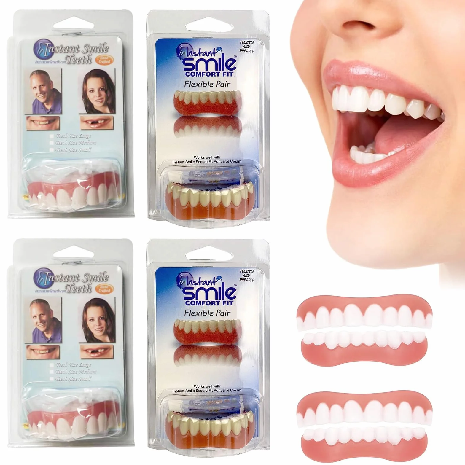 2Pairs Silicone Reline Denture Set, Denture Silicone Reline Kit，Professional Silicone Reline Kit for Dentures for Everyone