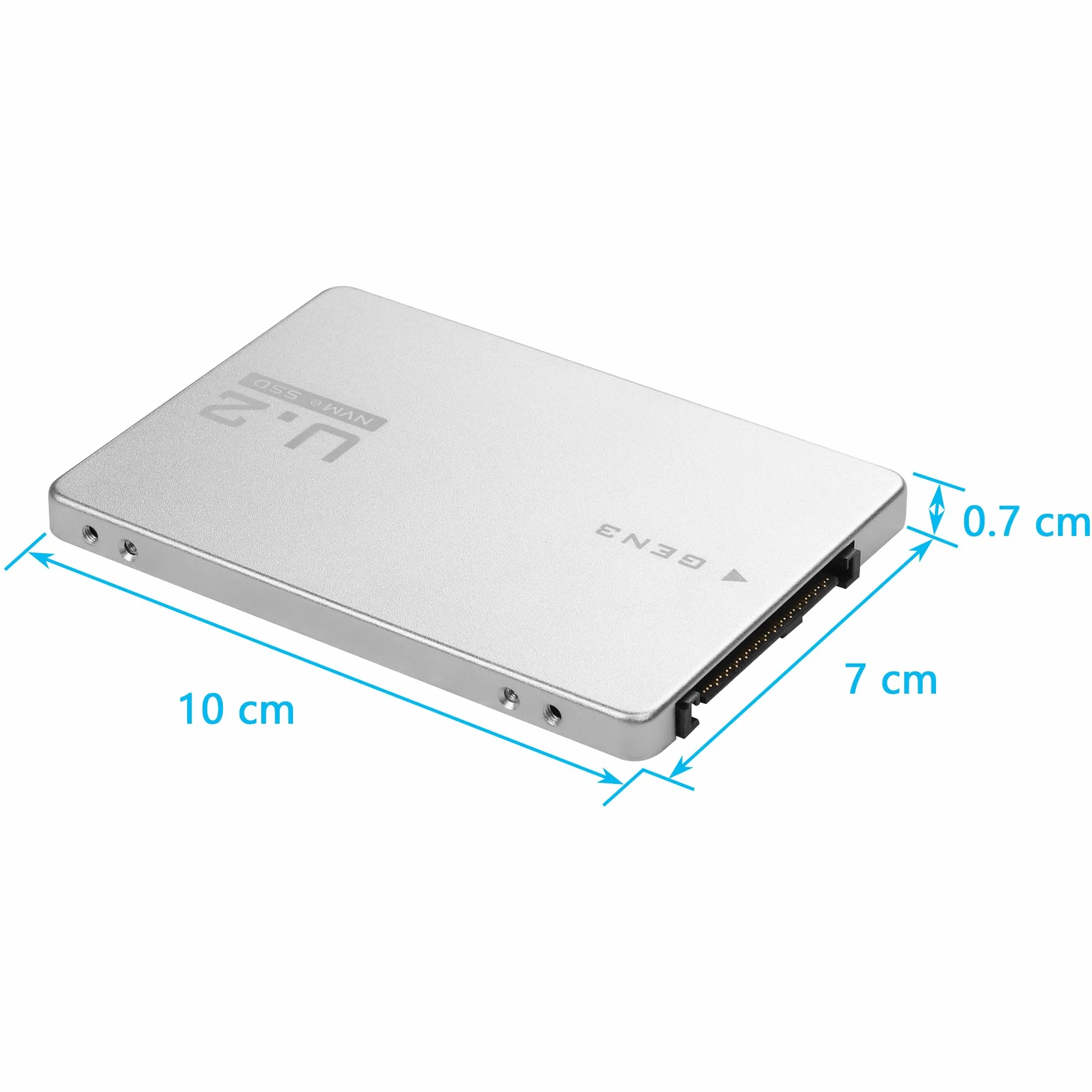 GINTOOYUN Karta adaptera 2 w 1 M.2 NVMe/NGFF do U.2 - klucz M/M.2 SATA NGFF do U.2(SFF-8639) SSD Box