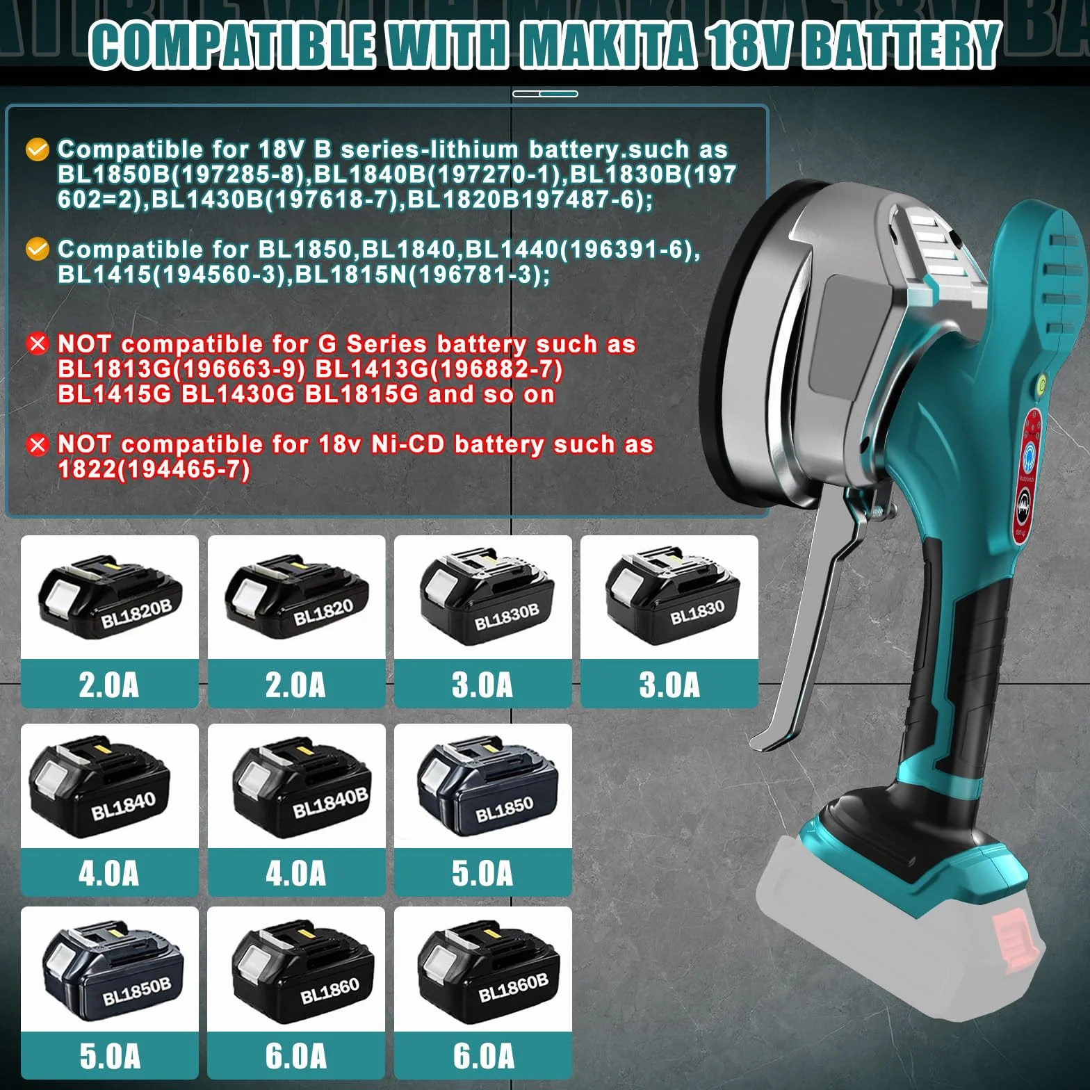 Maszyna wibracyjna do płytek, kompatybilna z akumulatorem Makita 18 V, urządzenie wibracyjne z przyssawką 13 cm, 6 biegów, automatyczna poziomownica do płytek podłogowych 30-120 cm, płytek ściennych
