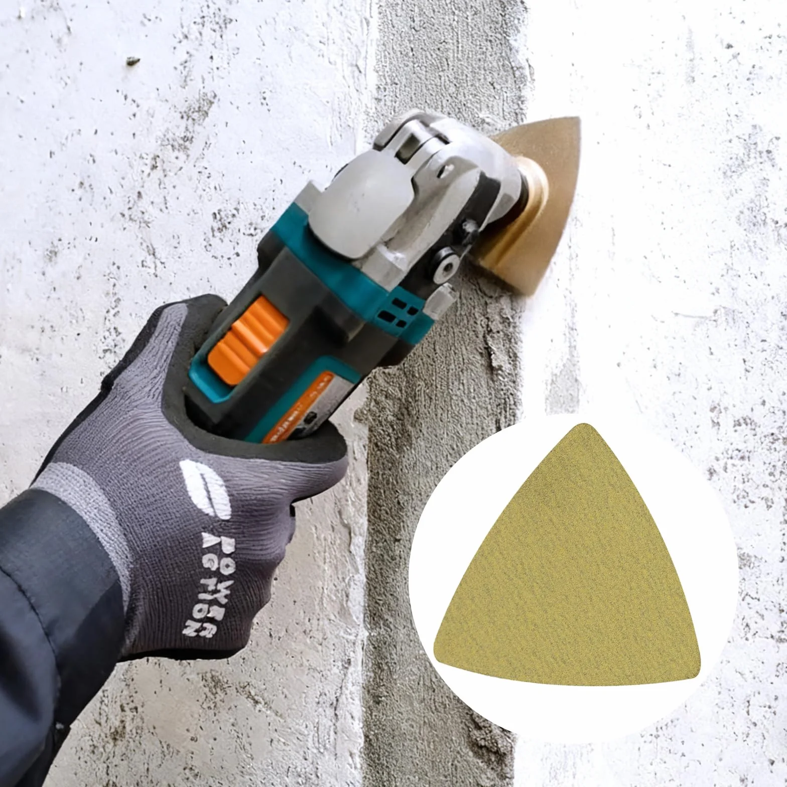 Zestaw 120 sztuk papieru ściernego 80 x 80 mm – 2 ziarnistości (100/120) po 60 sztuk – arkusze ścierne na rzep do szlifierek wielofunkcyjnych, szlifierek delta – do drewna, metalu, tworzywa