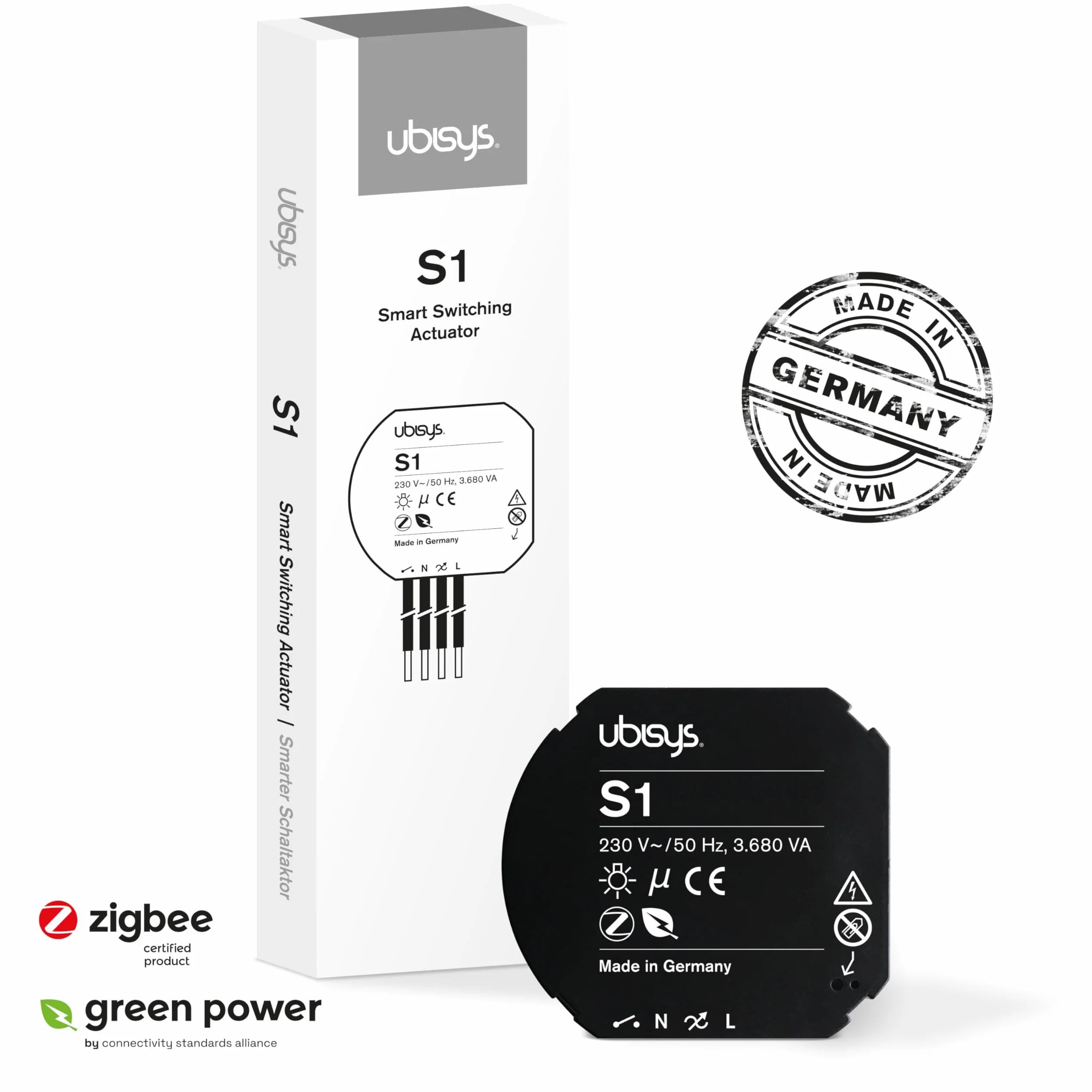 Zigbee Wyłącznik automatyczny S1: Wyłącznik radiowy do doposażenia. Do inteligentnego oświetlenia lub sterowania konsumentem w Twoim inteligentnym domu. Zestaw rozszerzający "przełącznik 3"