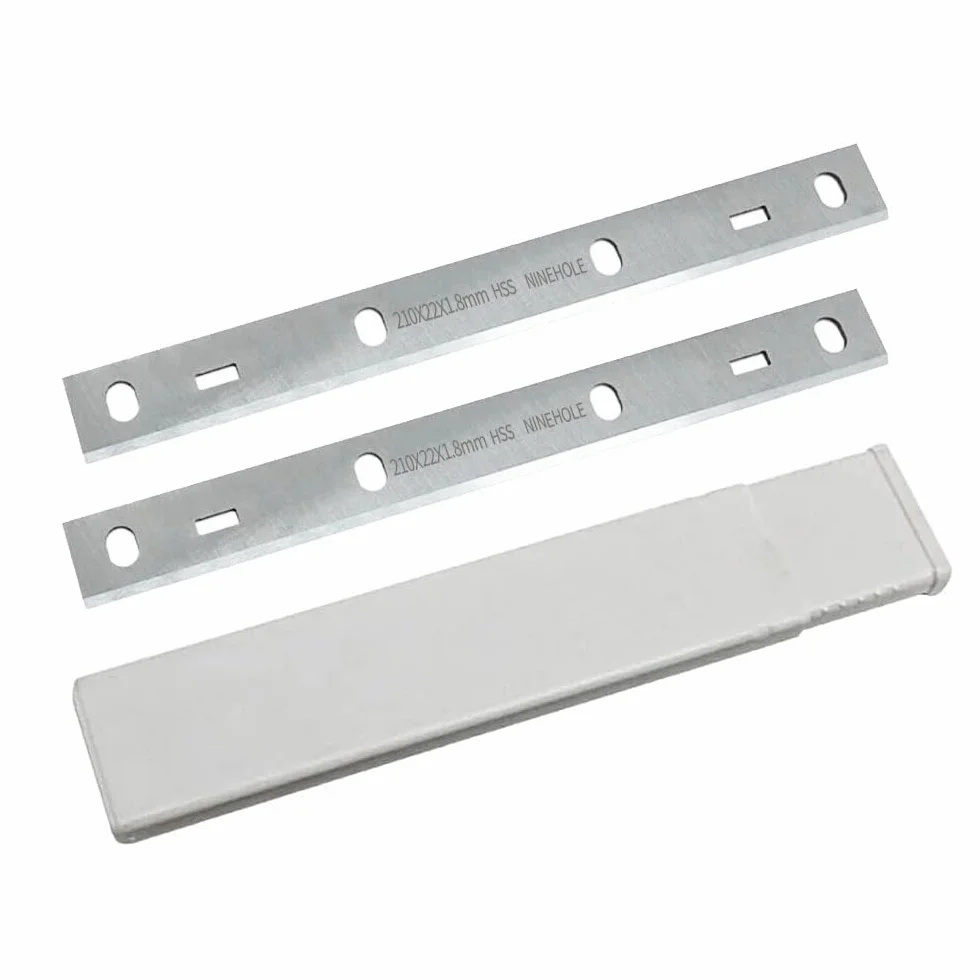 2 sztuki HSS 210mm Noże do strugarki, 210mm Ostrze płaszczyzny do Planierka Dla Maszyny do obróbki drewna, 210 x22 x1.8mm