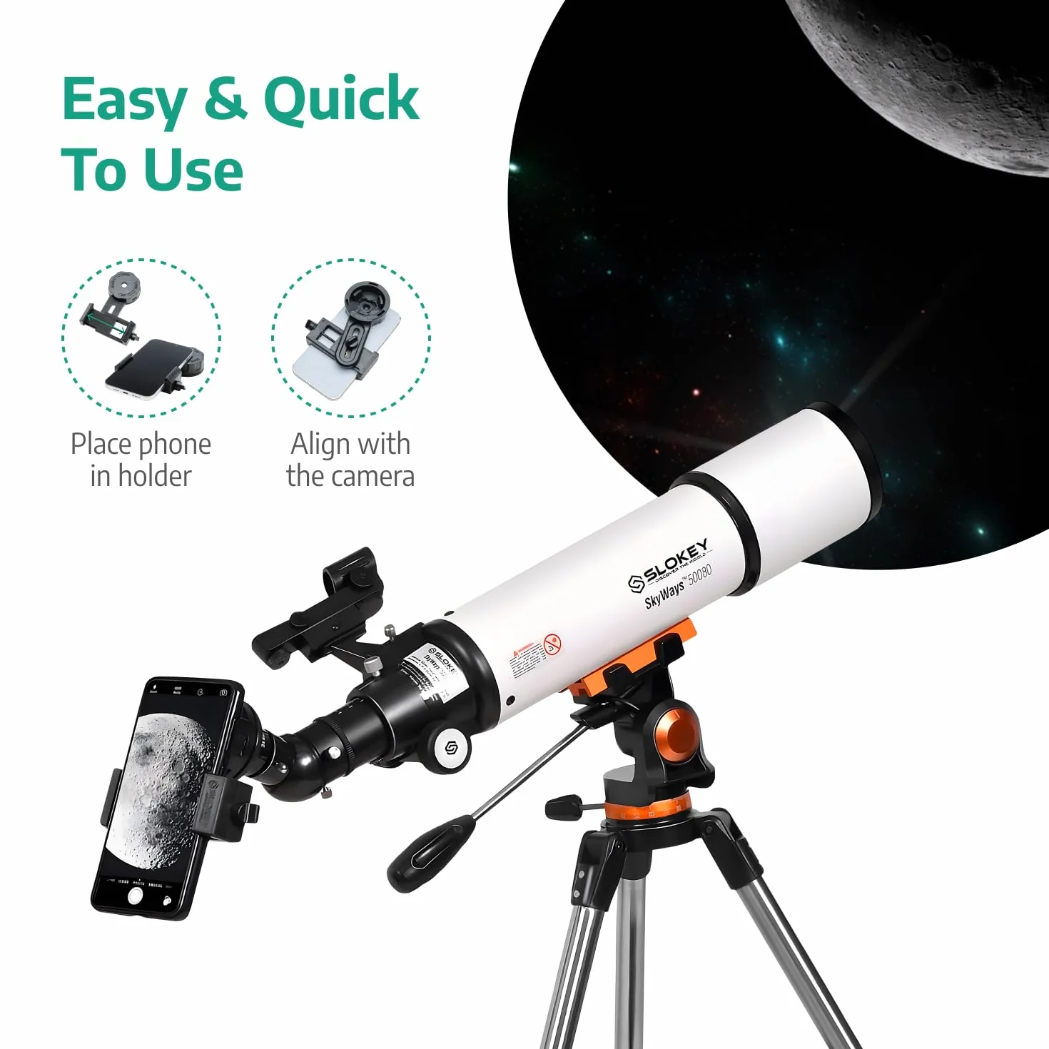 Teleskop astronomiczny 20x250 przenośny do obserwacji księżyca planet gwiazd