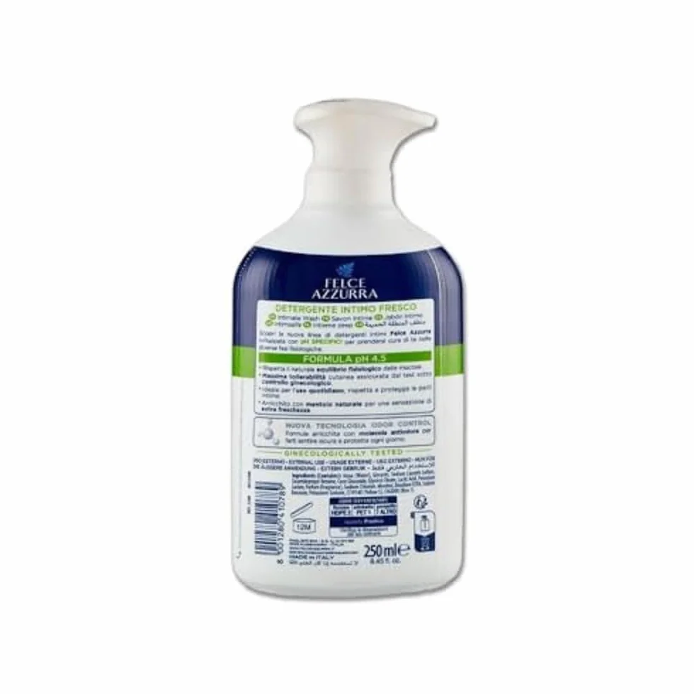 Felce Azzurra - Świeży środek czyszczący Intimo – wartość pH 4,5 naturalna świeżość – 250 ml