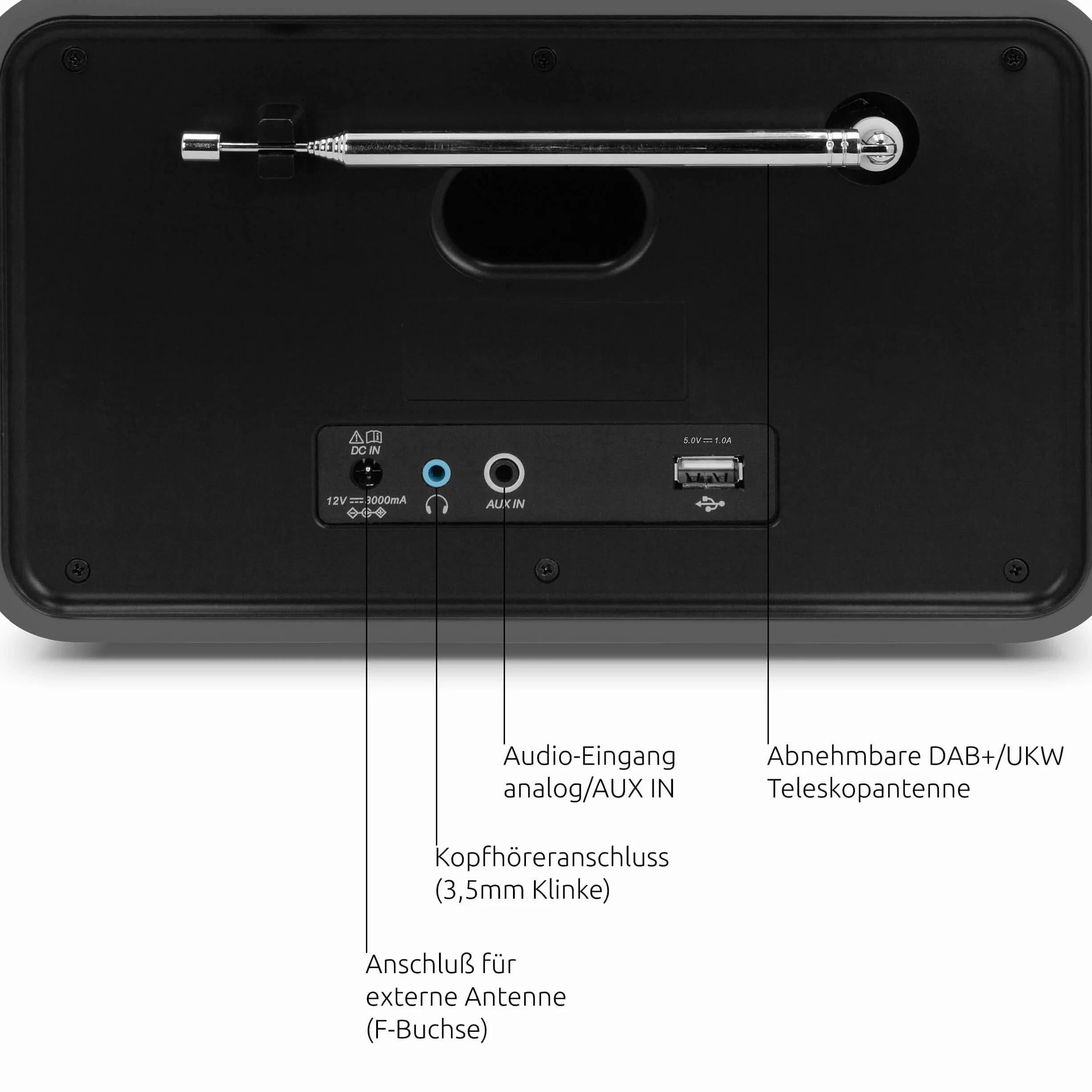 TechniSat DIGITRADIO 586 hybrydowe radio DAB+ internetowe FM Bluetooth Spotify ładowanie bezprzewodowe wyświetlacz OLED USB CD MP3 AUX 20 W antracyt