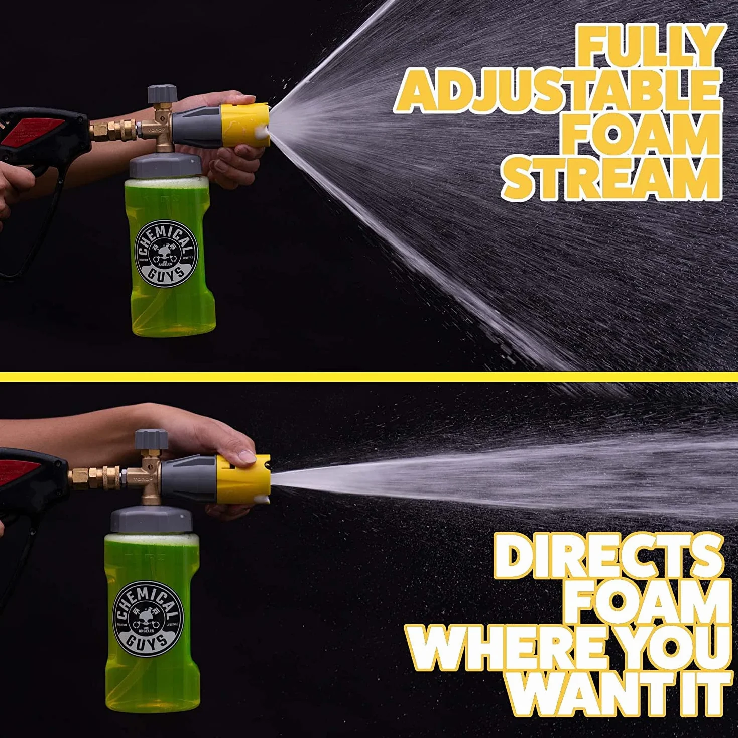 Chemical Guys EQP324 Big Mouth Max Release Foam Cannon (pistolet piankowy do mycia samochodu, mycia w domu i mycia łodzi, które łączy się z myjką ciśnieniową) butelka 970 ml