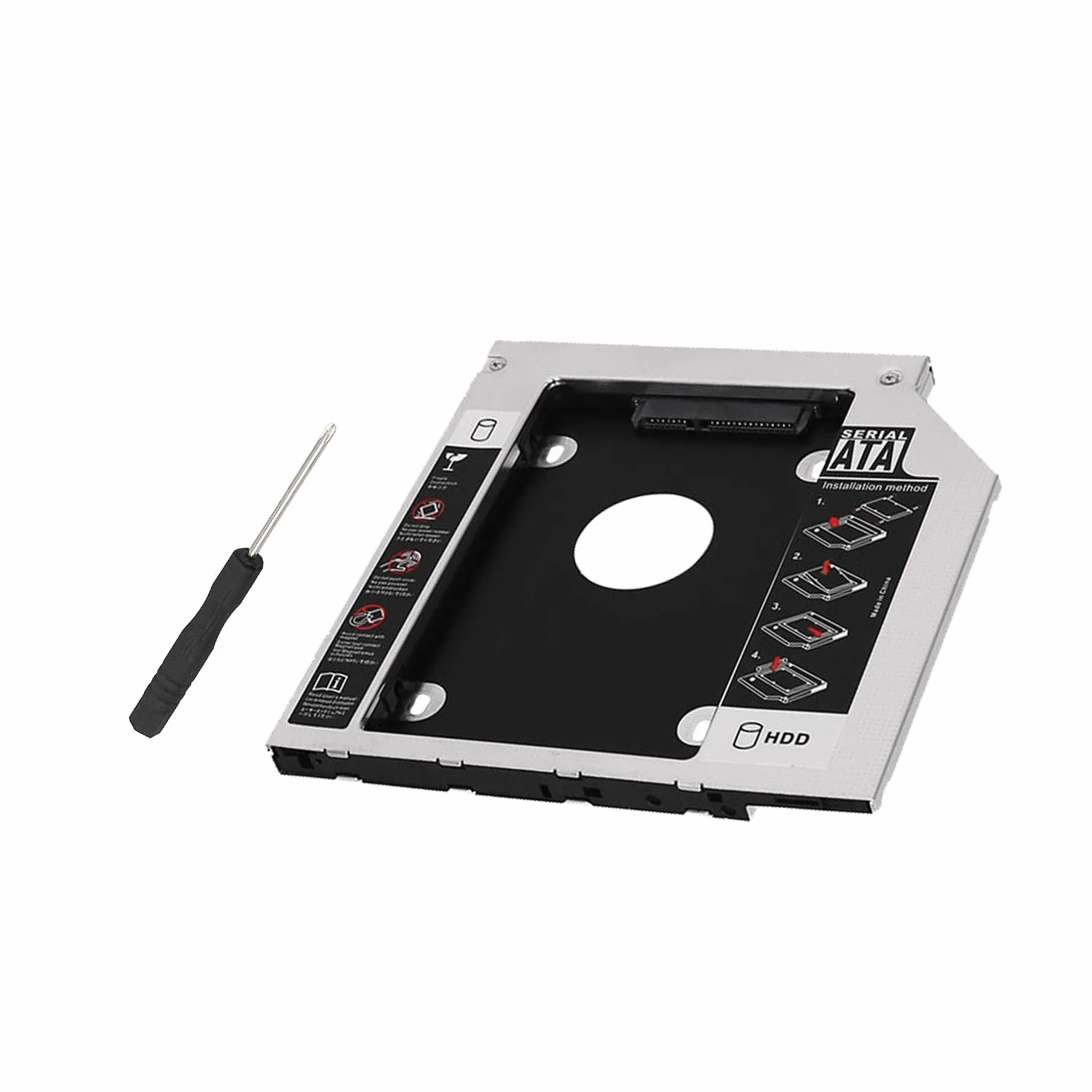 Padarsey 2. dysk twardy HDD SSD Caddy taca zamiennik do MacBooka Pro 13/15/17" A1278 A1286 A1297 2008 2009 2010 2011 2012 wewnętrzny laptop CD/DVD-ROM optyczny adapter SuperDrive do 2,5" 9,5 mm