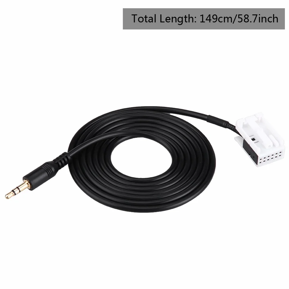 Keenso Samochodowy kabel audio AUX, kabel pomocniczy 149 cm 3,5 mm wtyczka jack z narzędziami do usuwania radia do Peugeo t 307 308 407 C2 Citroe n RD4