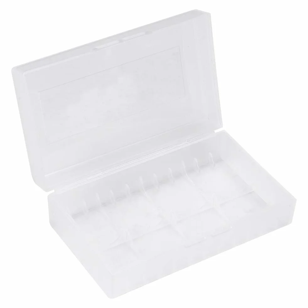 2 szt. 2 x 20700/21700 pojemnik na baterie wodoodporne pudełko do przechowywania baterii, rozmiar 9 x 8 x 2,5 cm, przezroczysty
